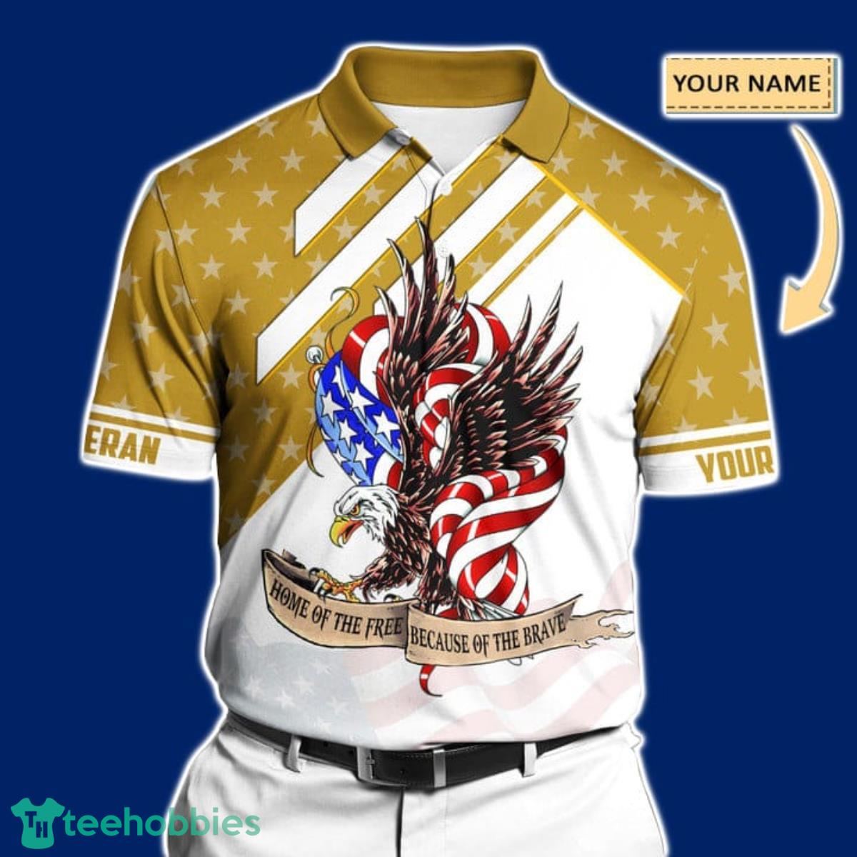 Premium United States Veteran All Over Printed Men And Women Polo Shirt Special Gift Men And Women Product Photo 1
