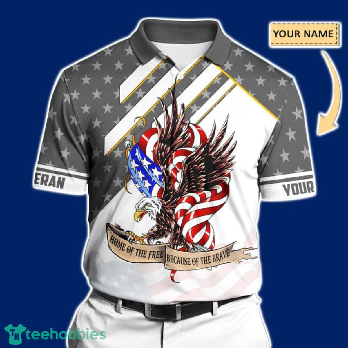 Premium United States Veteran All Over Printed Men And Women Polo Shirt Special Gift Men Women Product Photo 1