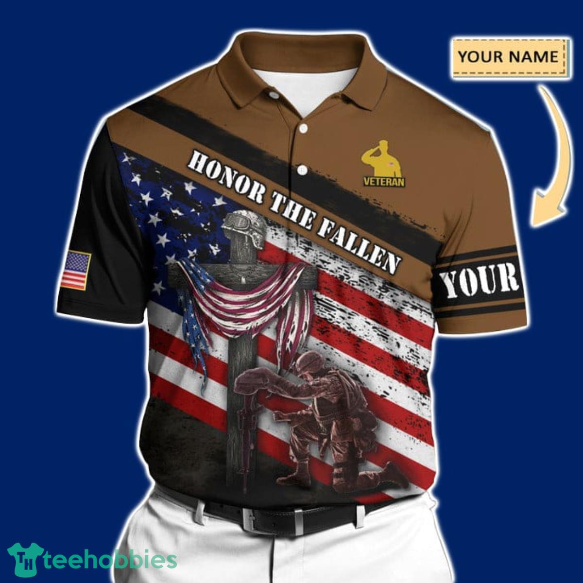 Premium United States Veteran Polo All Over Printed For Men And Women Unique Gift Product Photo 1