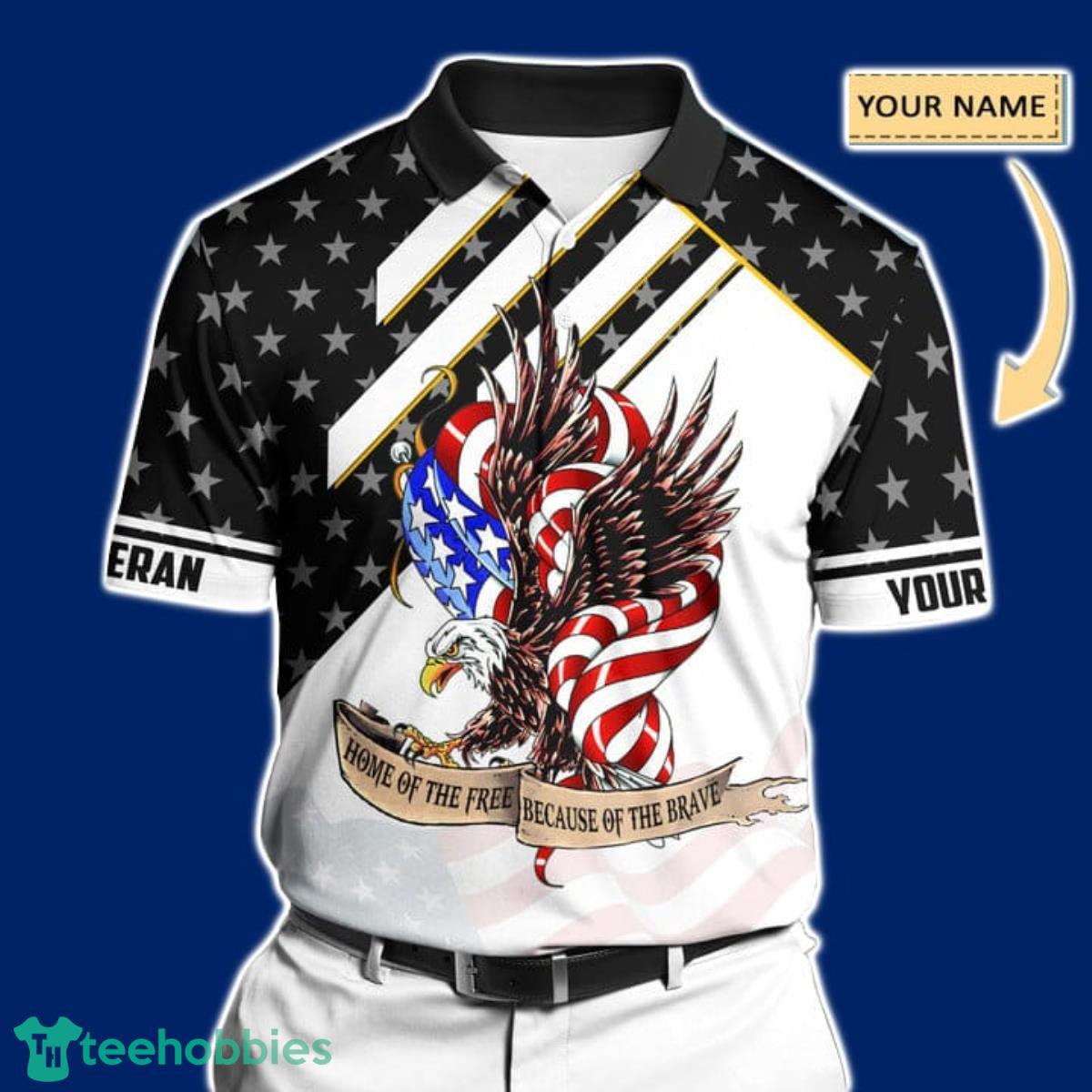 Premium United States Veteran Polo All Over Printed Polo Shirt Men And Women Product Photo 1