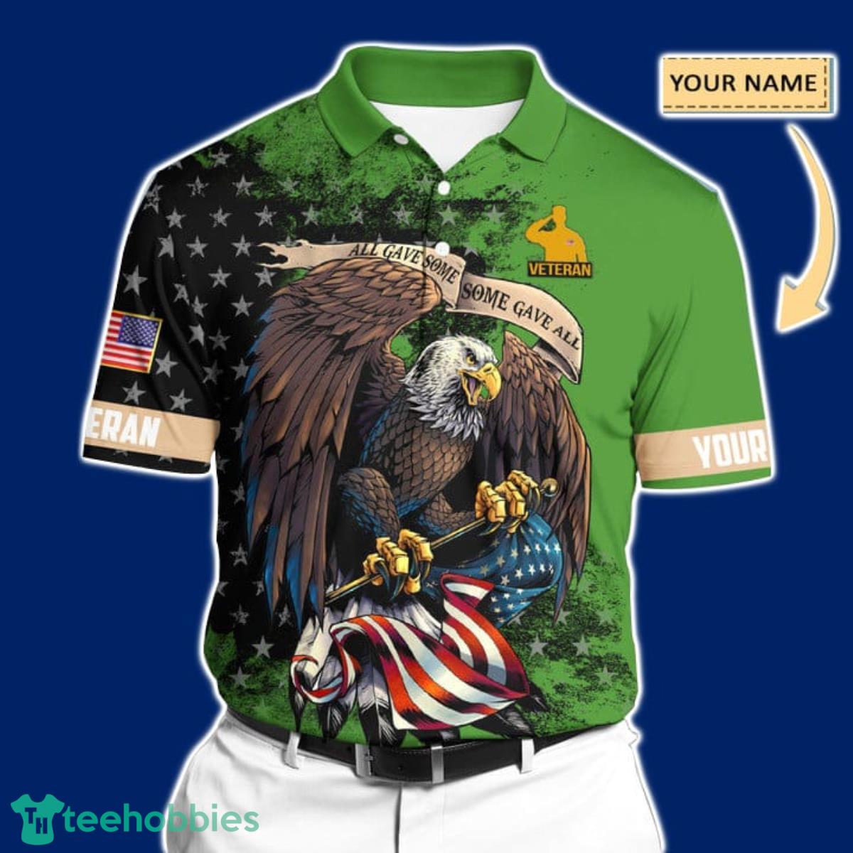 Premium United States Veteran Polo All Over Printed Product Photo 1
