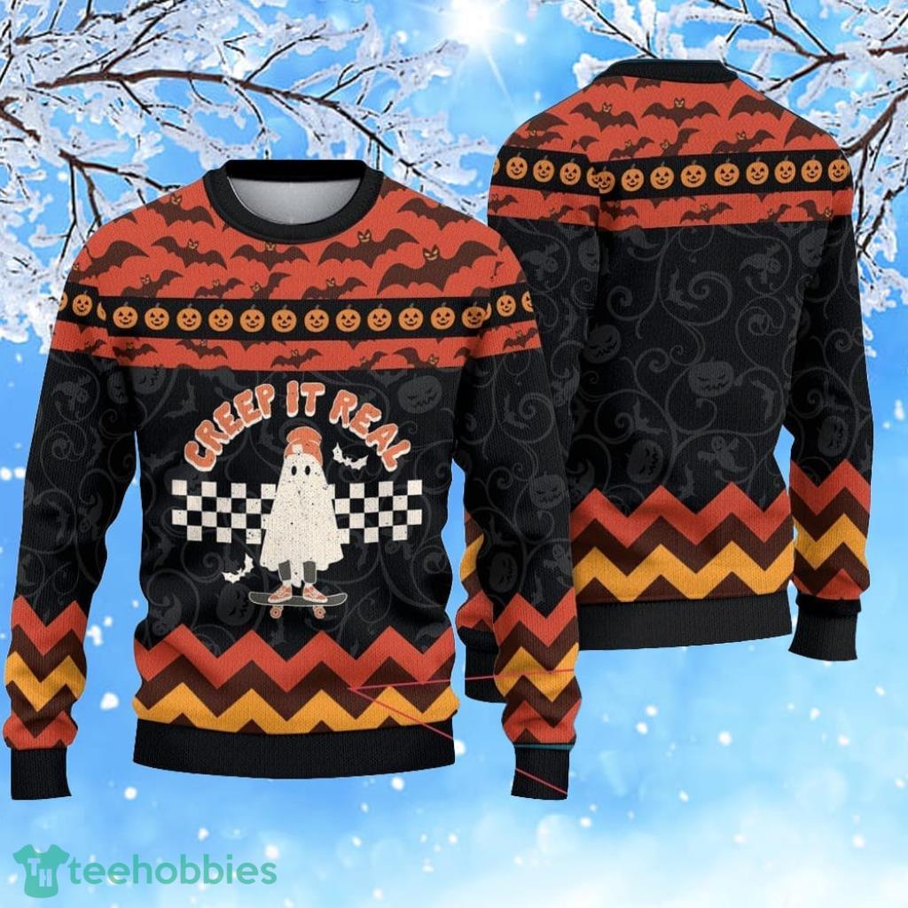 Retro Halloween Comfort Colors Ugly Christmas Sweater 3D Gift For Men And Women Product Photo 1