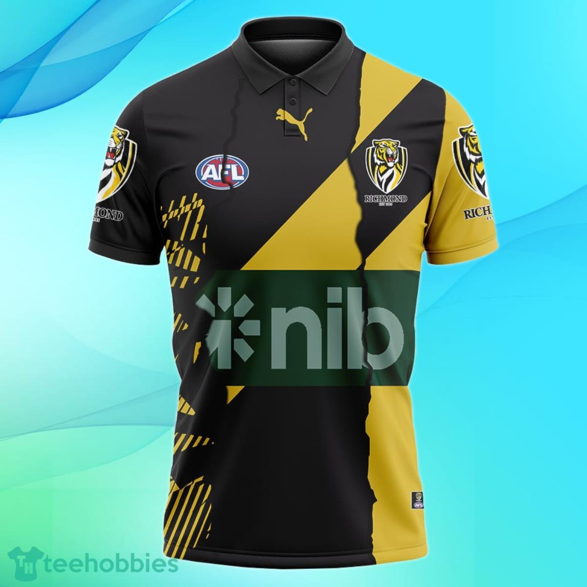 Richmond Tigers Personalized Name & Number AFL Polo Shirt Best Gift For Fans Product Photo 2