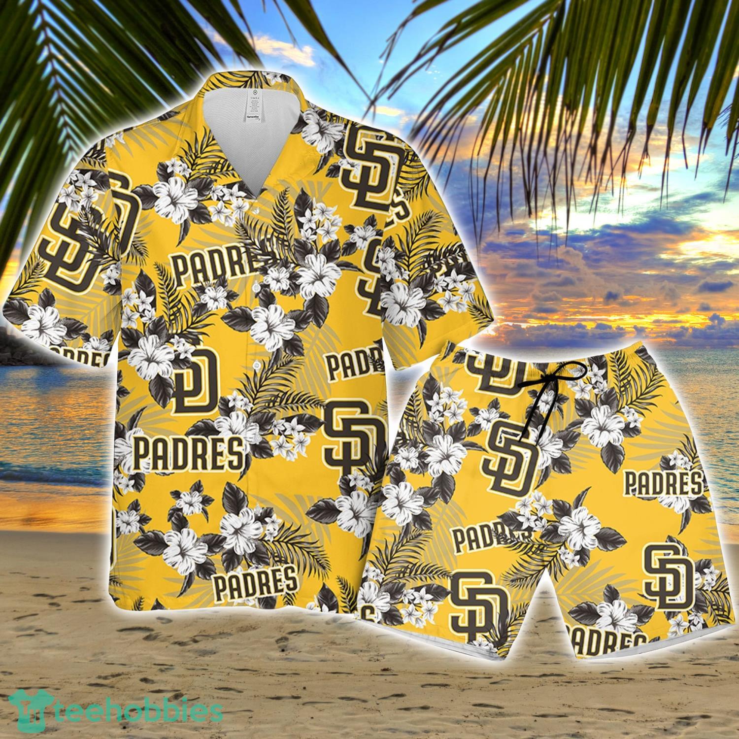 Custom Name San Diego Padres MLB Flower Tropical Hawaiian Shirt