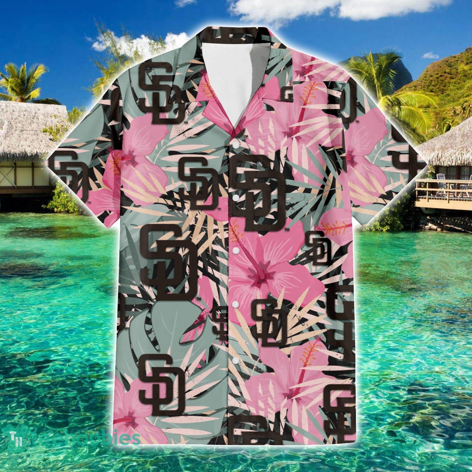 San Diego Padres Big Hibiscus Pattern Aloha Hawaiian Shirt Summer Gift Product Photo 2