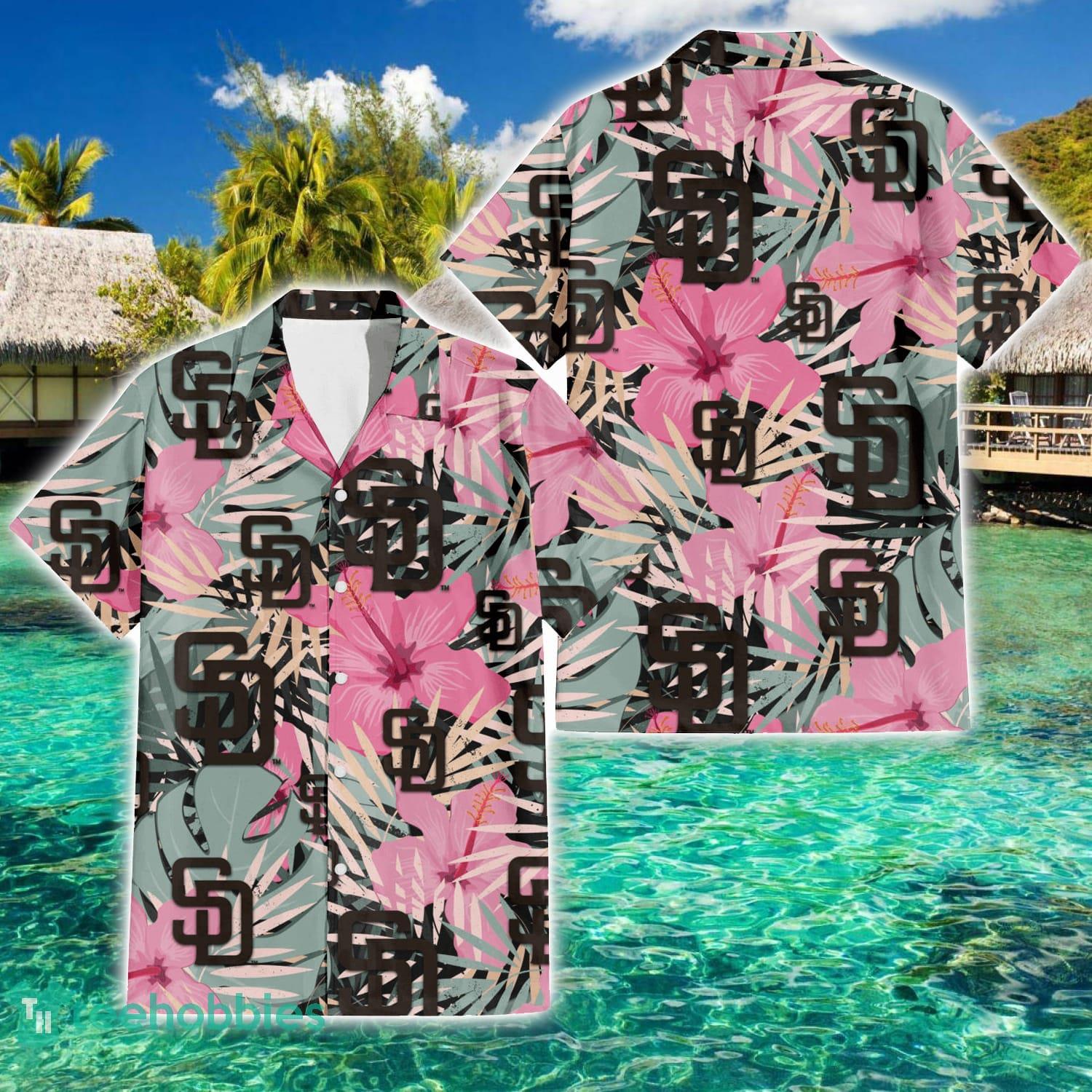 San Diego Padres Big Hibiscus Pattern Aloha Hawaiian Shirt Summer Gift Product Photo 1