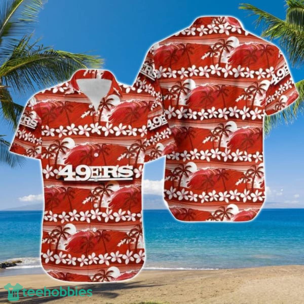 San Francisco 49ers Coconut Trees NFL Gift For Fan Hawaii Shirt Product Photo 1