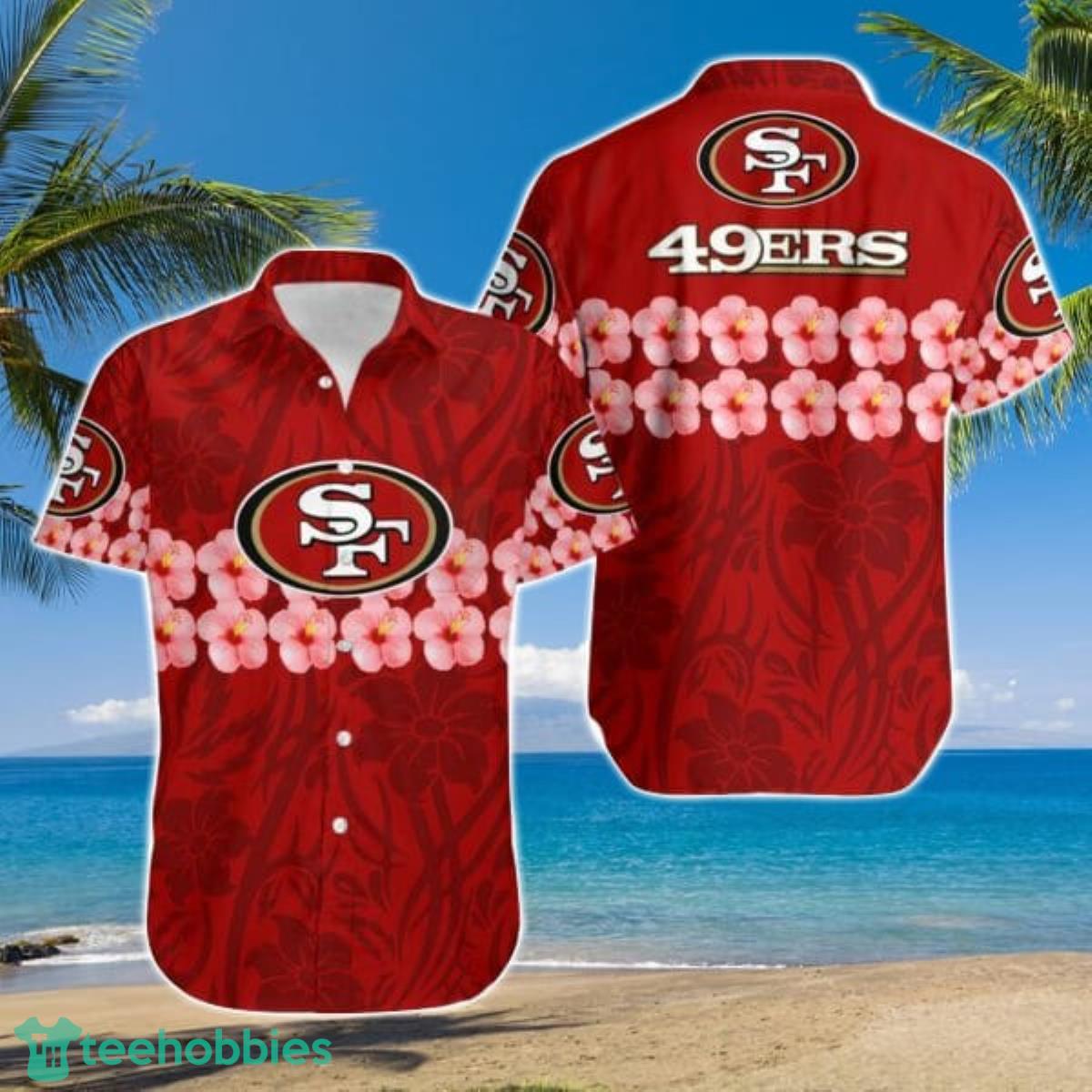 Aloha Shirt White And Black Gift San Francisco 49ers Hawaii Shirt