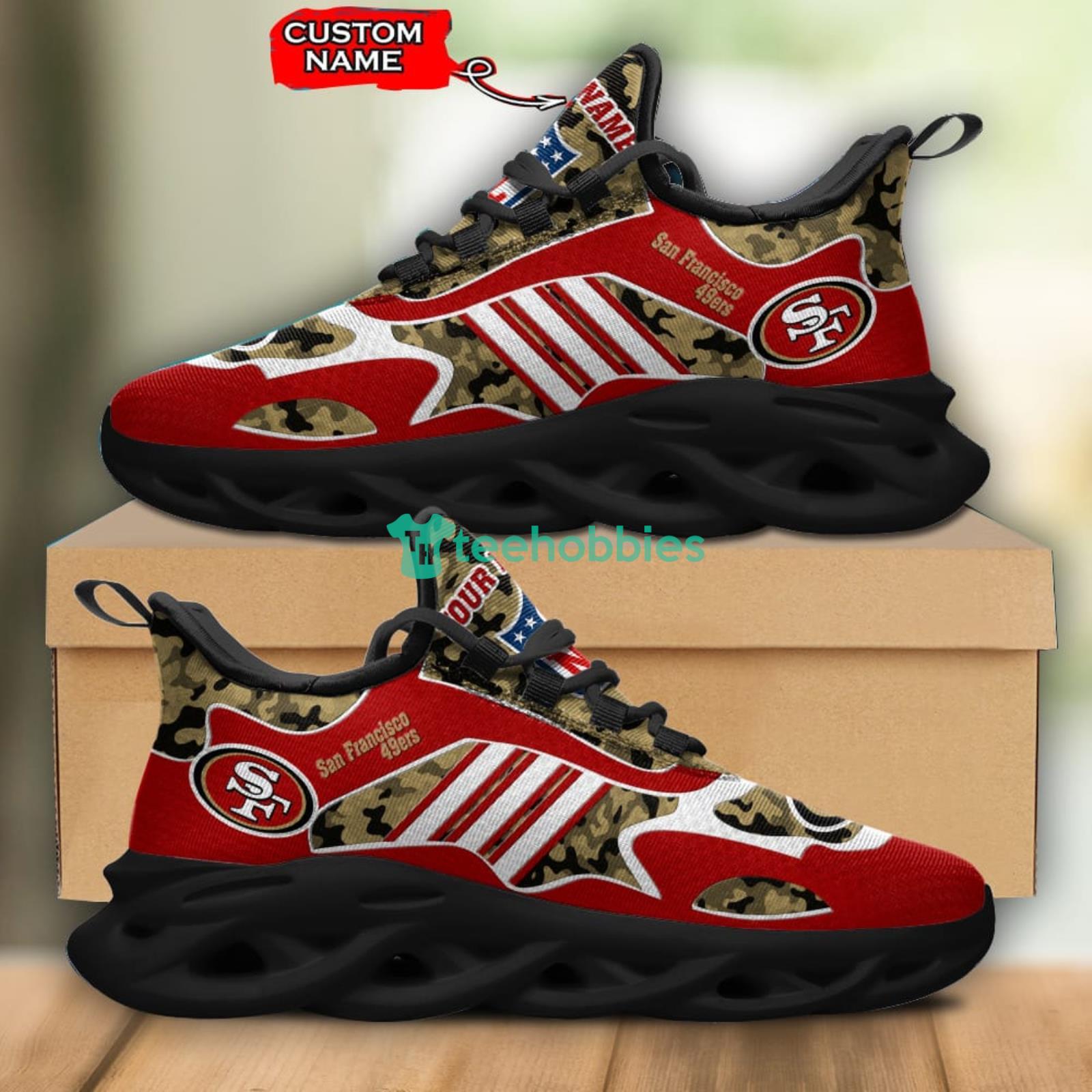 San Francisco 49ers Custom Name Max Soul Sneaker Running Shoes