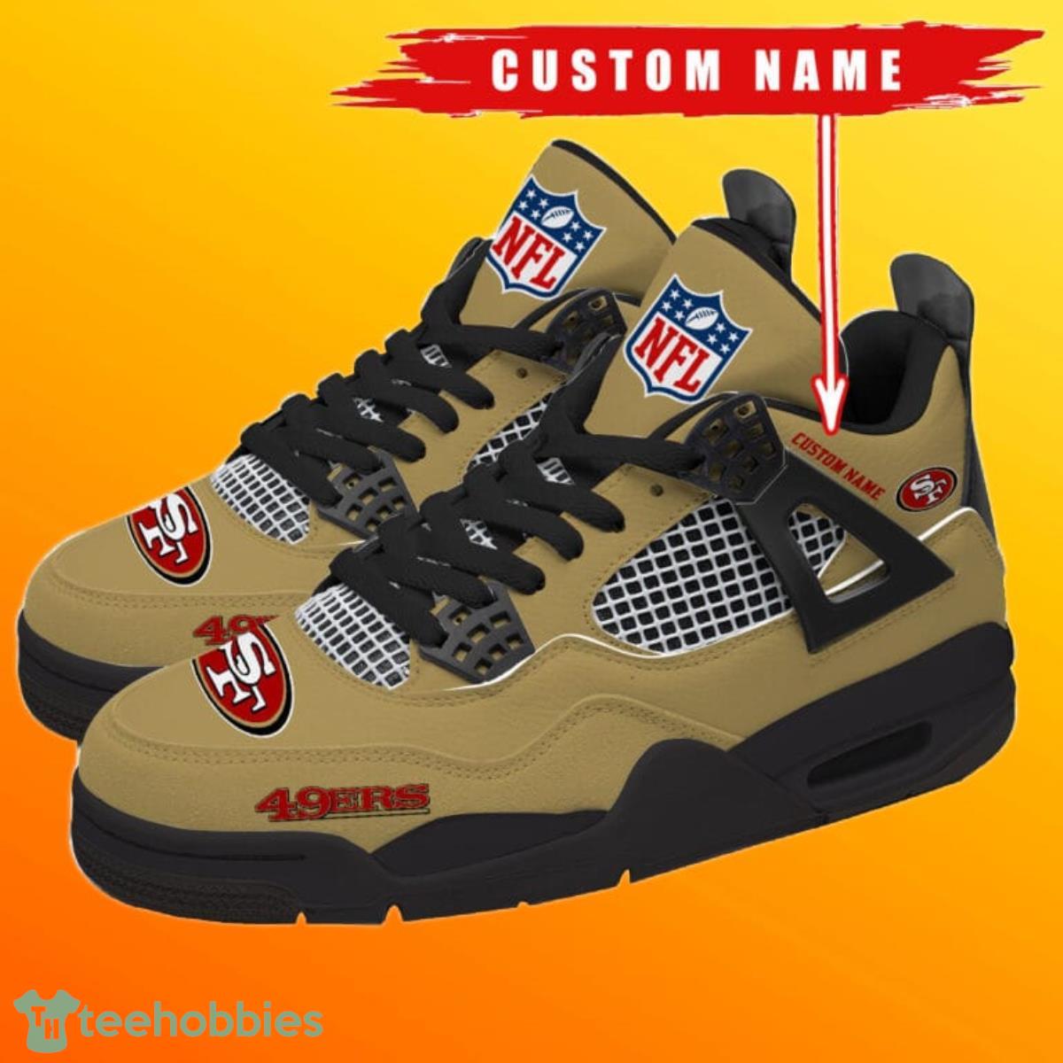 HOT San Francisco 49ers Camouflage Personalized Air Jordan 4