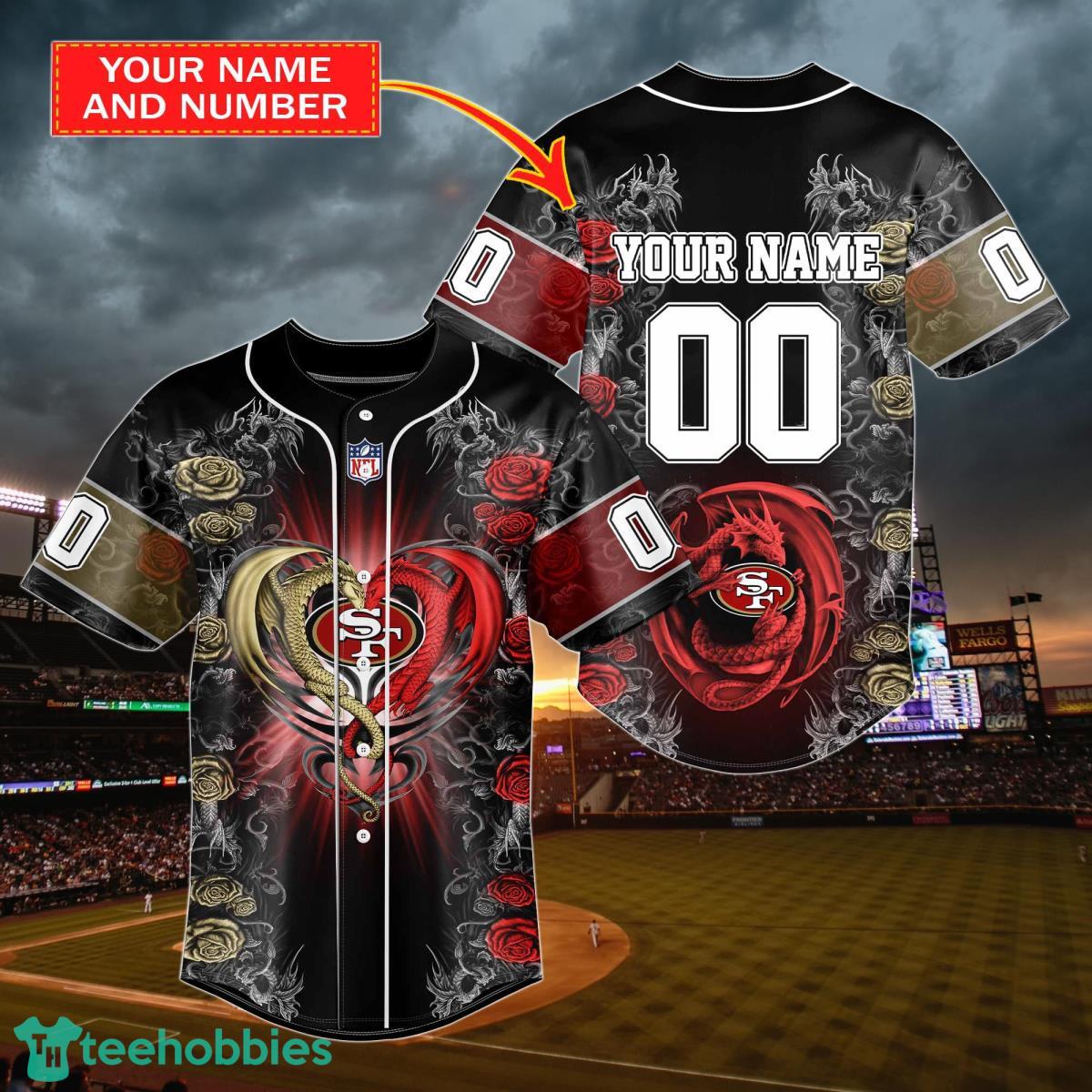 Personalized 49ers Jersey Custom Name & Number Baseball Jersey