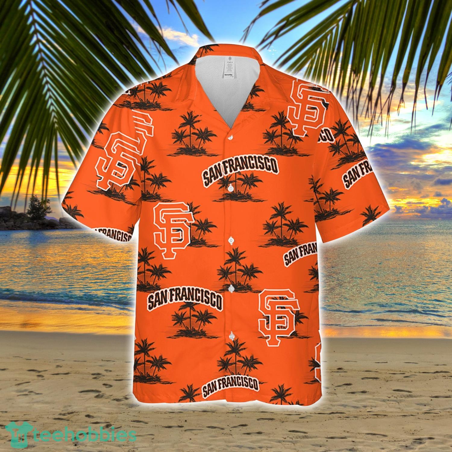 San Francisco Giant Baseball Coconut Island Pattern Hawaiian Shirt And Shorts Summer Gift Product Photo 2
