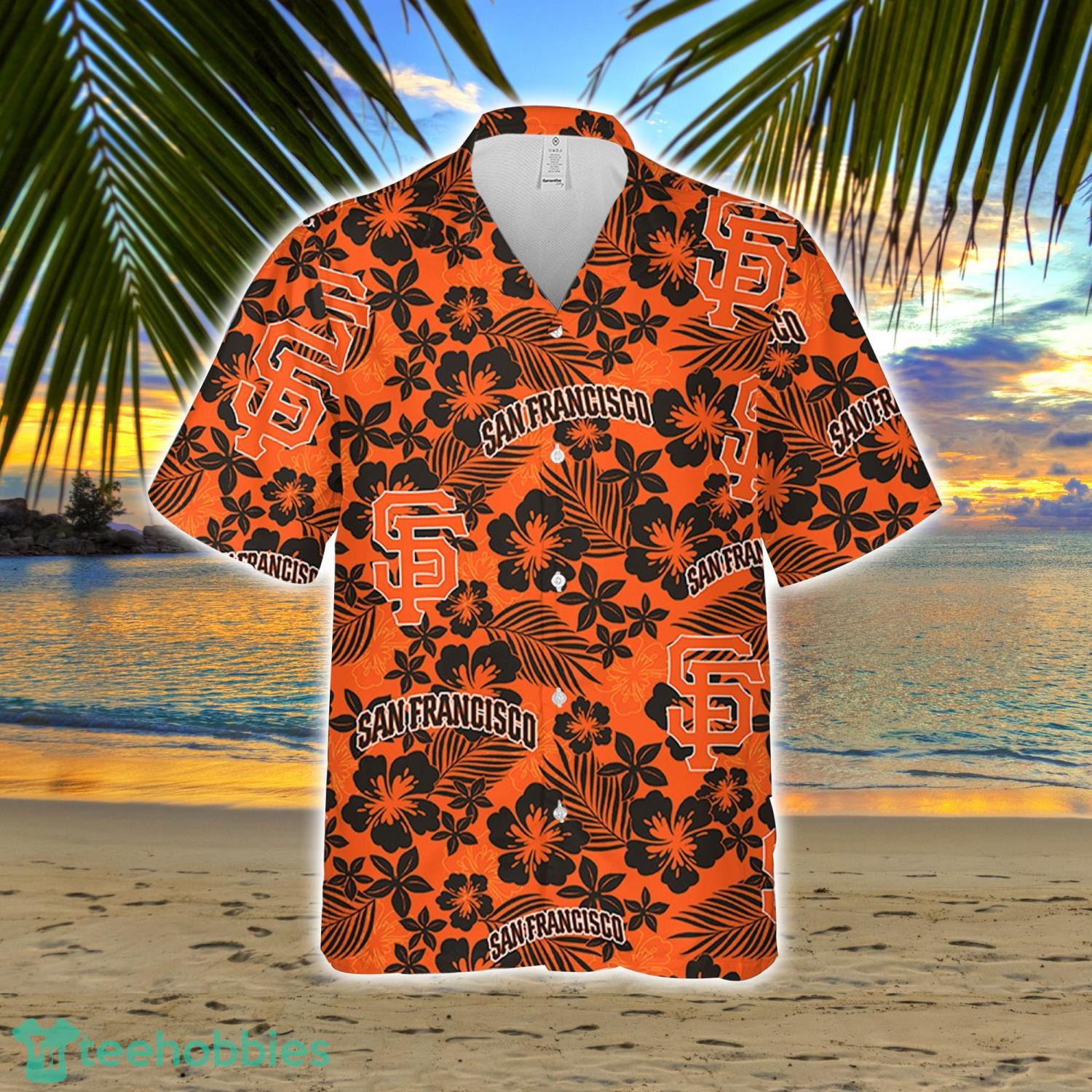 San Francisco Giants Hawaiian Shirt Hibiscus Flower Aloha Shirt