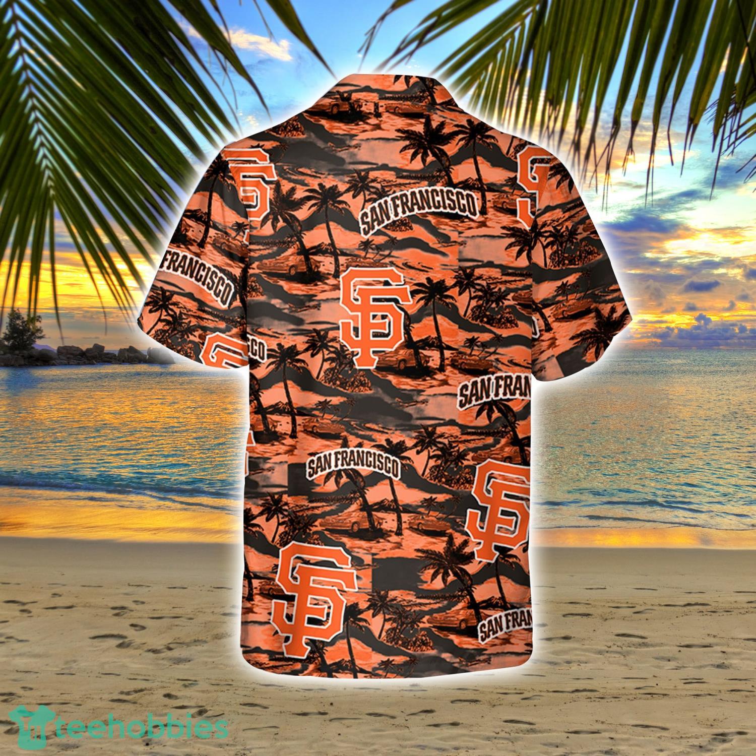 San Francisco Giants Sea Island Pattern Hawaiian Shirt And Shorts Summer  Gift For Giants Fans