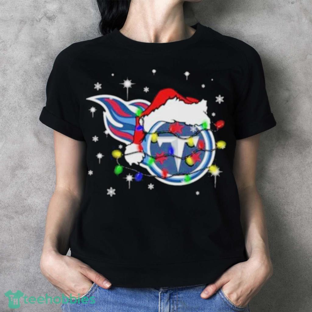 Santa Dallas Cowboys Logo Lights Christmas Shirt