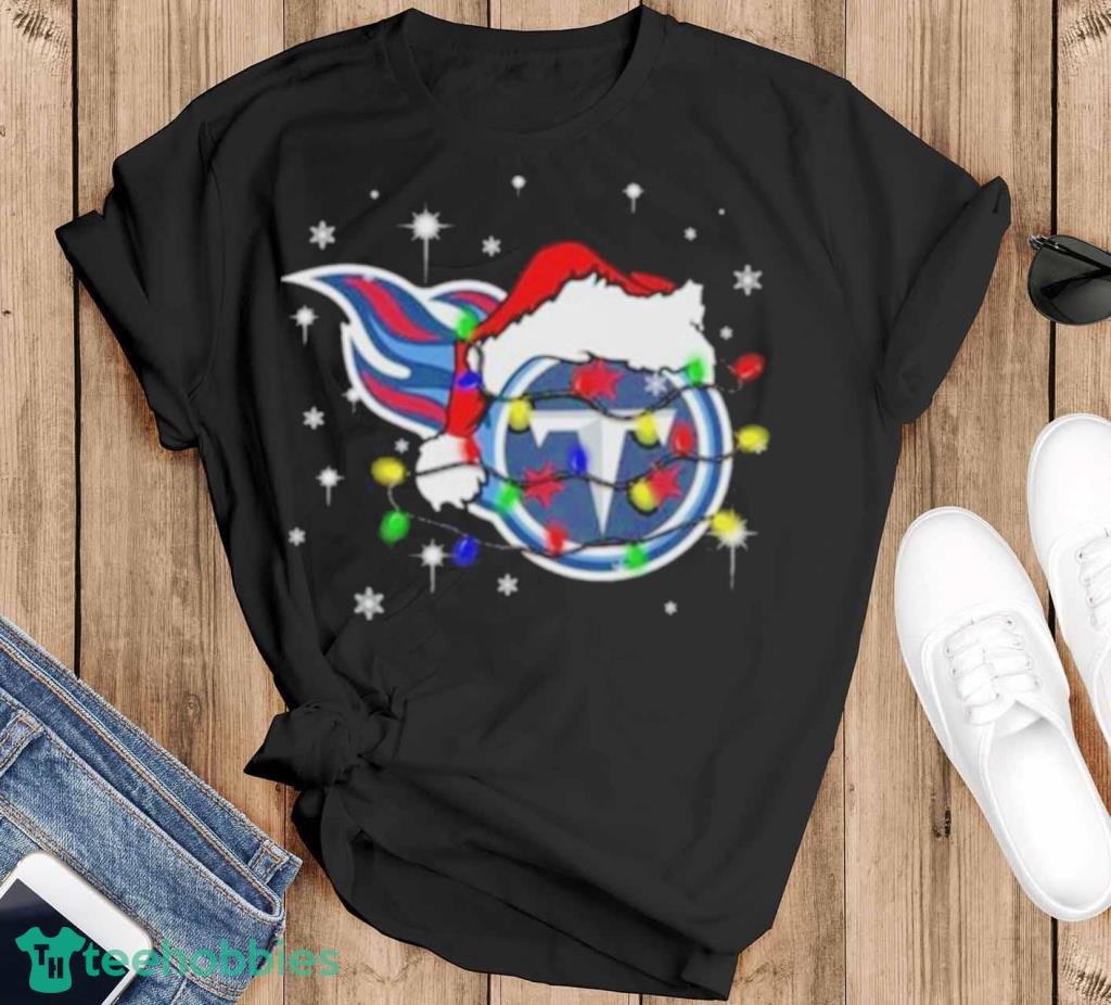 Santa Tennessee Titans Logo Lights Christmas Shirt