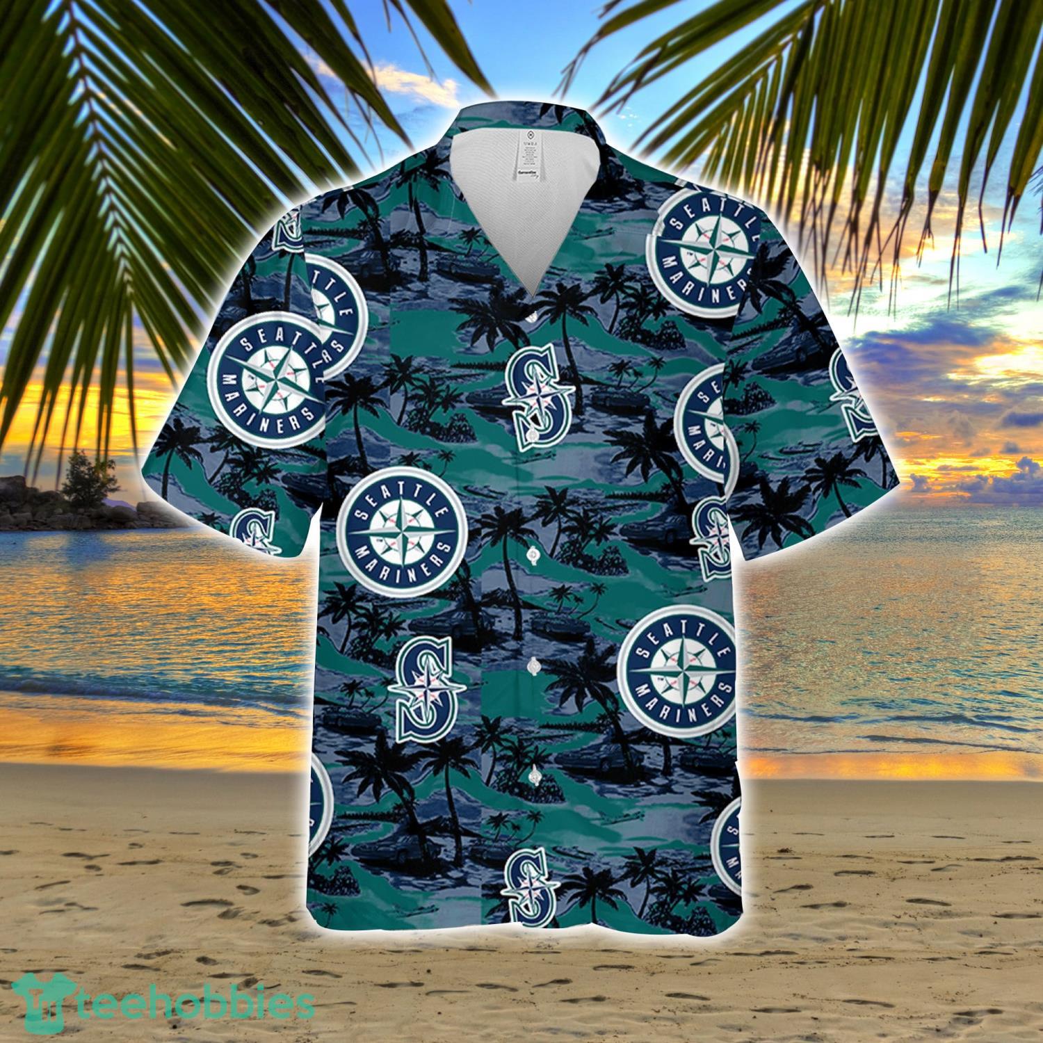 Seattle Mariners Hawaiian Shirt Island Pattern Summer Beach Gift