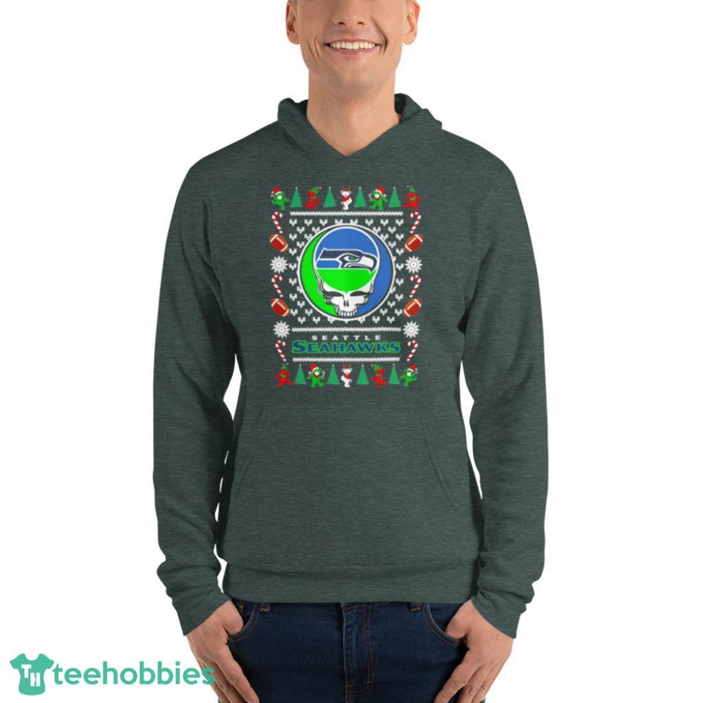 NFL Team Apparel Women's Logo Seattle Seahawks Christmas Sweater Small  V-Neck