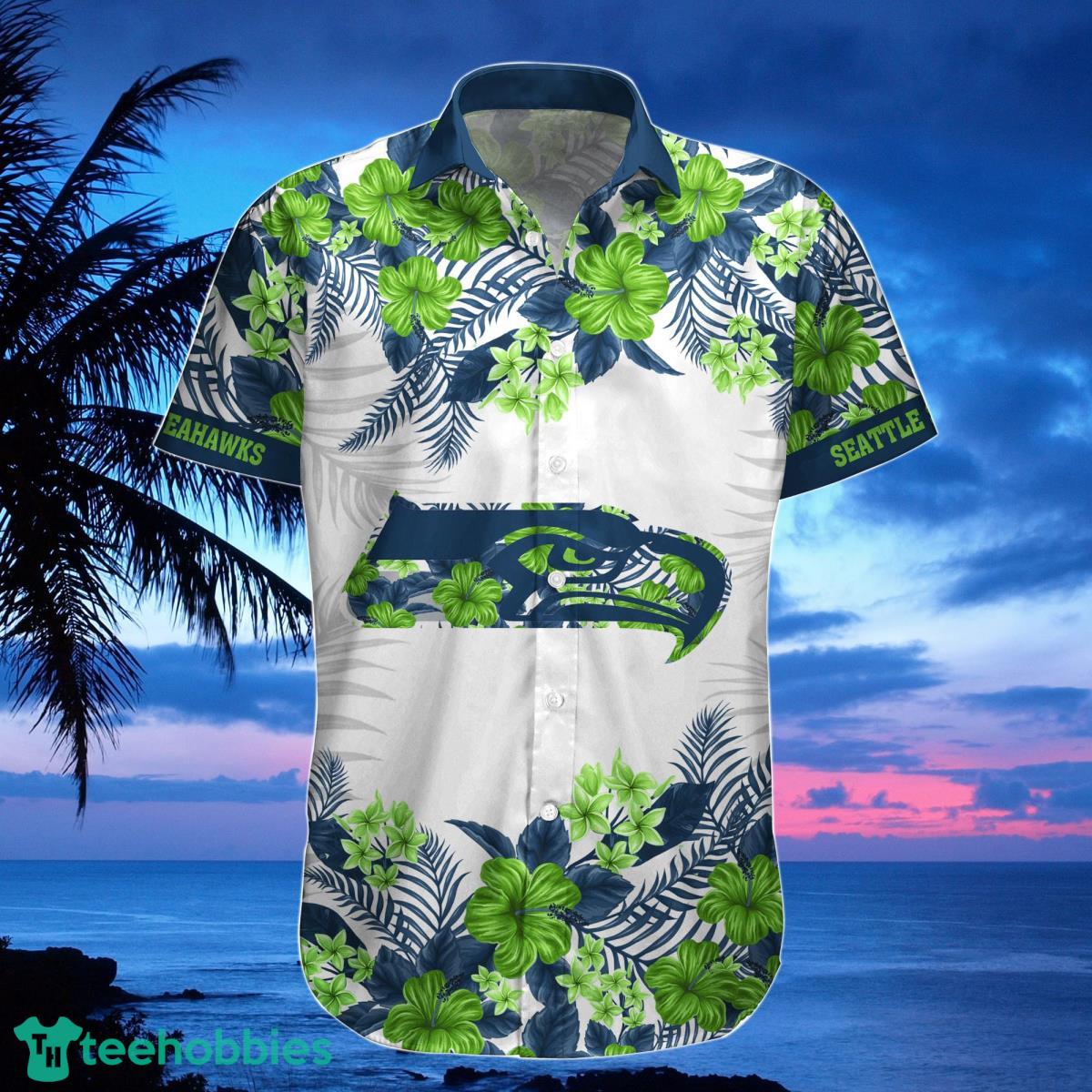 Seattle seahawks Hawaiian Shirt, Shorts, Combo Hawaiian Shirt And Shorts Best Gift For Men And Women Fans Product Photo 2