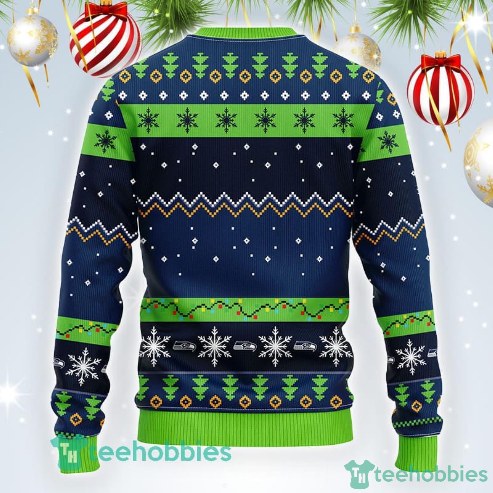 Seattle Seahawks Fans Pattern Celebrate Ugly Christmas Sweater