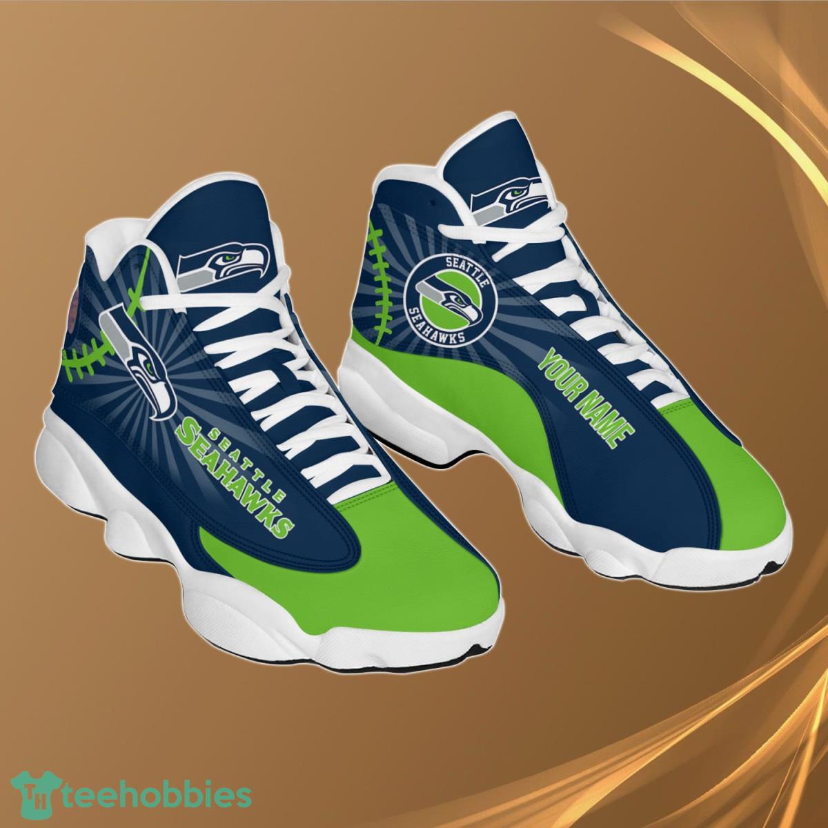 Seattle seahawks Personalzied Name Air Jordan 13 Shoes Best Gift Fans Product Photo 1