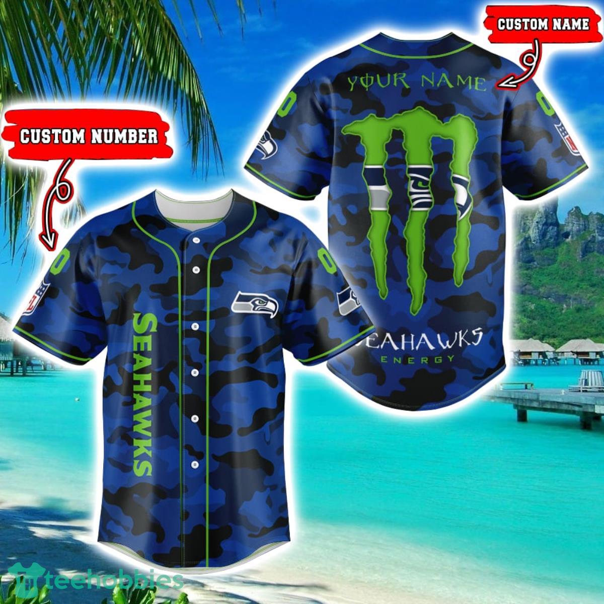 Seattle seahawks Custom Name Baseball Jersey NFL Shirt Best Gift For Fans