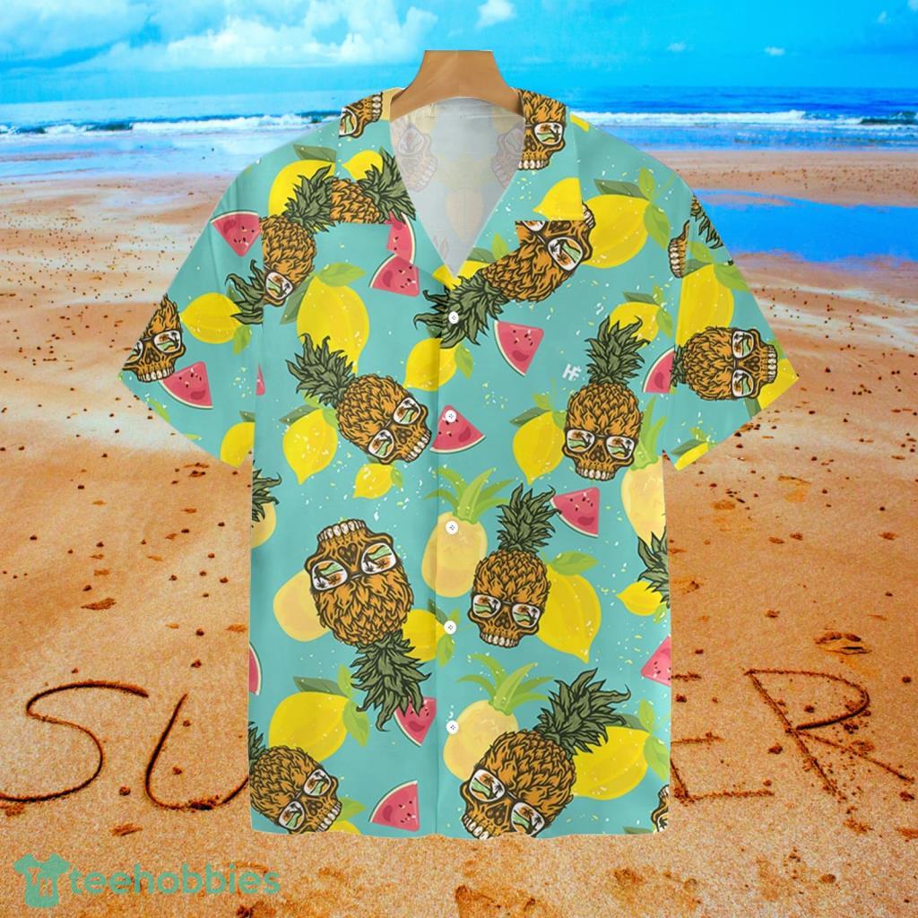 GUN AND PINEAPPLE , Tropical Hawaiian Shirt