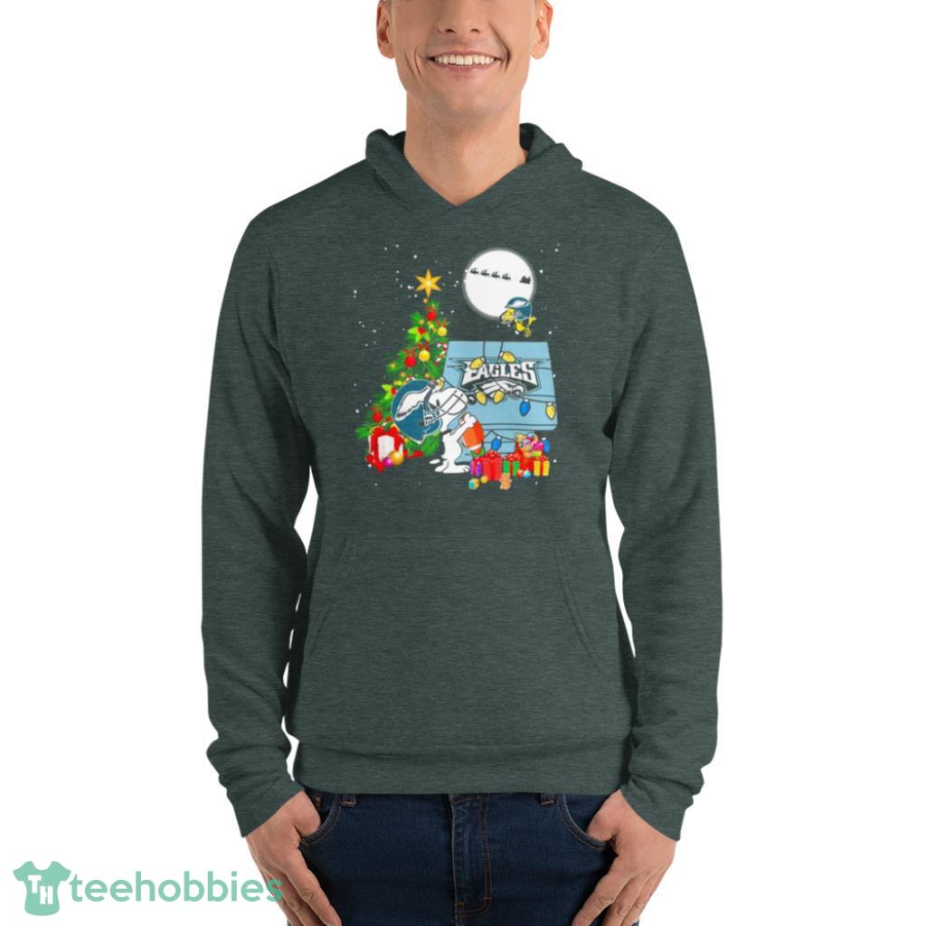 Snoopy and Woodstock Philadelphia Eagles football Merry Christmas shirt,  hoodie, sweater, long sleeve and tank top