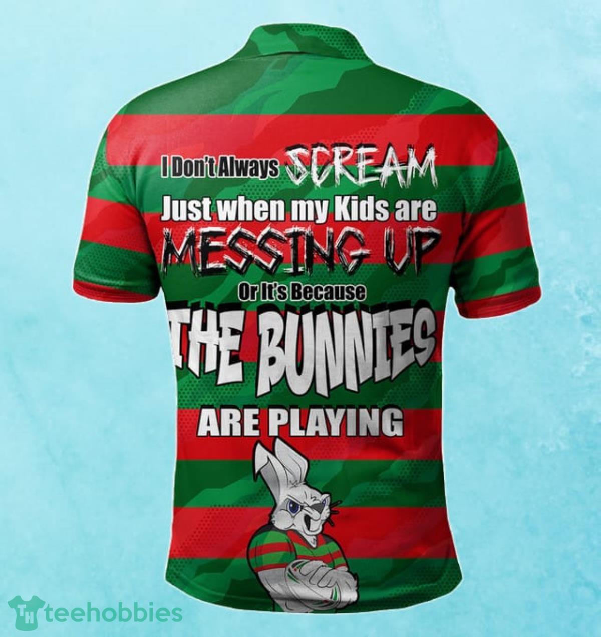 South Sydney Rabbitohs Custom Name Father’s Day NRL Custom Polo Shirt Best Gift For Fans Product Photo 2
