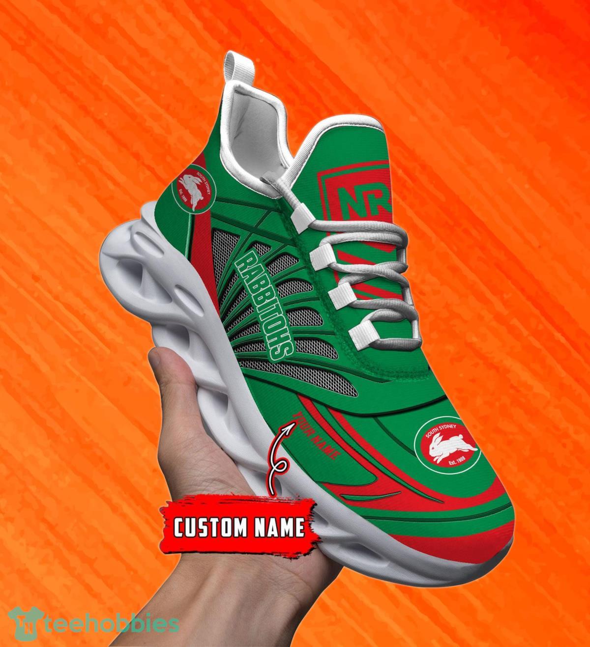 South Sydney Rabbitohs Custom Name NRL Max Soul Shoes Men And Women For Fans Product Photo 1