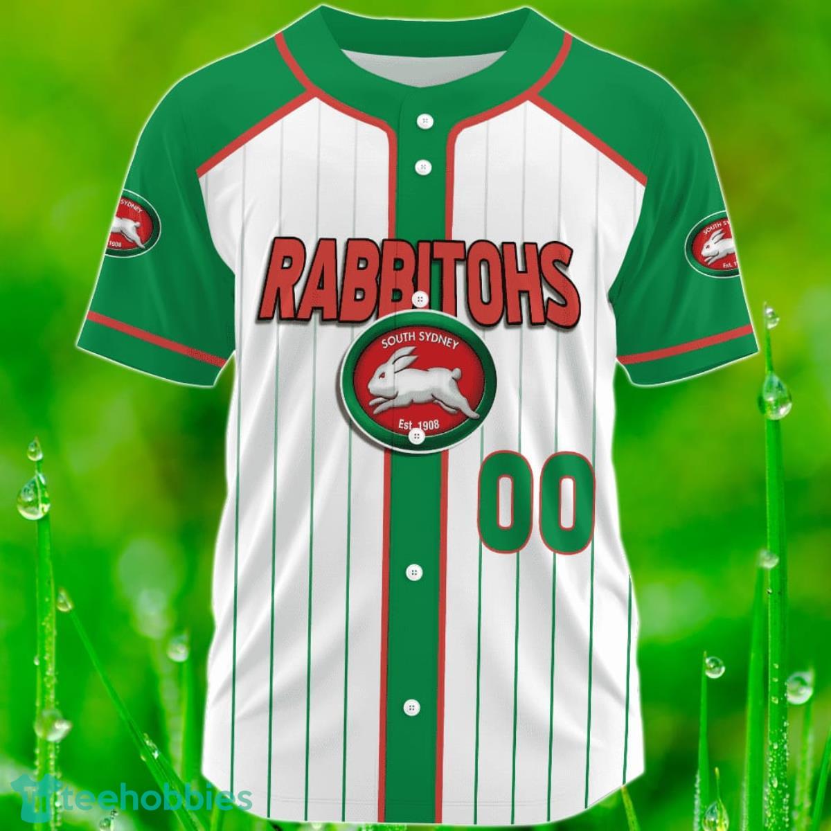 South Sydney Rabbitohs Custom Name & Number NRL Baseball Jersey Best Gift For Men And Women Fans Product Photo 2
