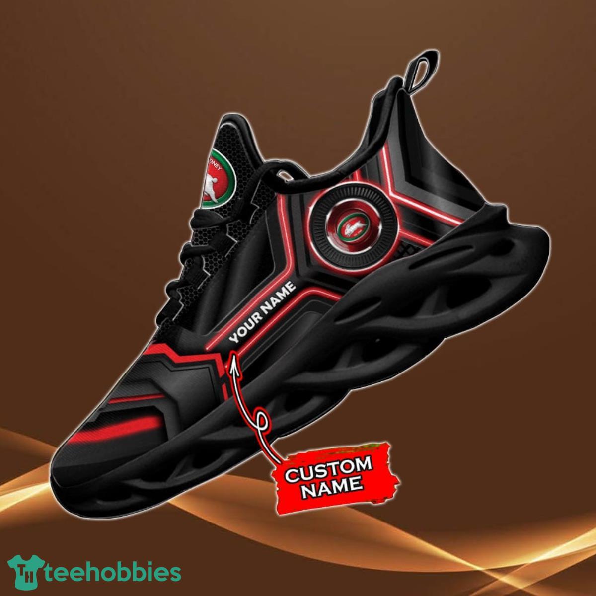 South Sydney Rabbitohs NRL 2023 Custom Name Max Soul Sneaker Best Gift For Men And Women Fans Product Photo 2