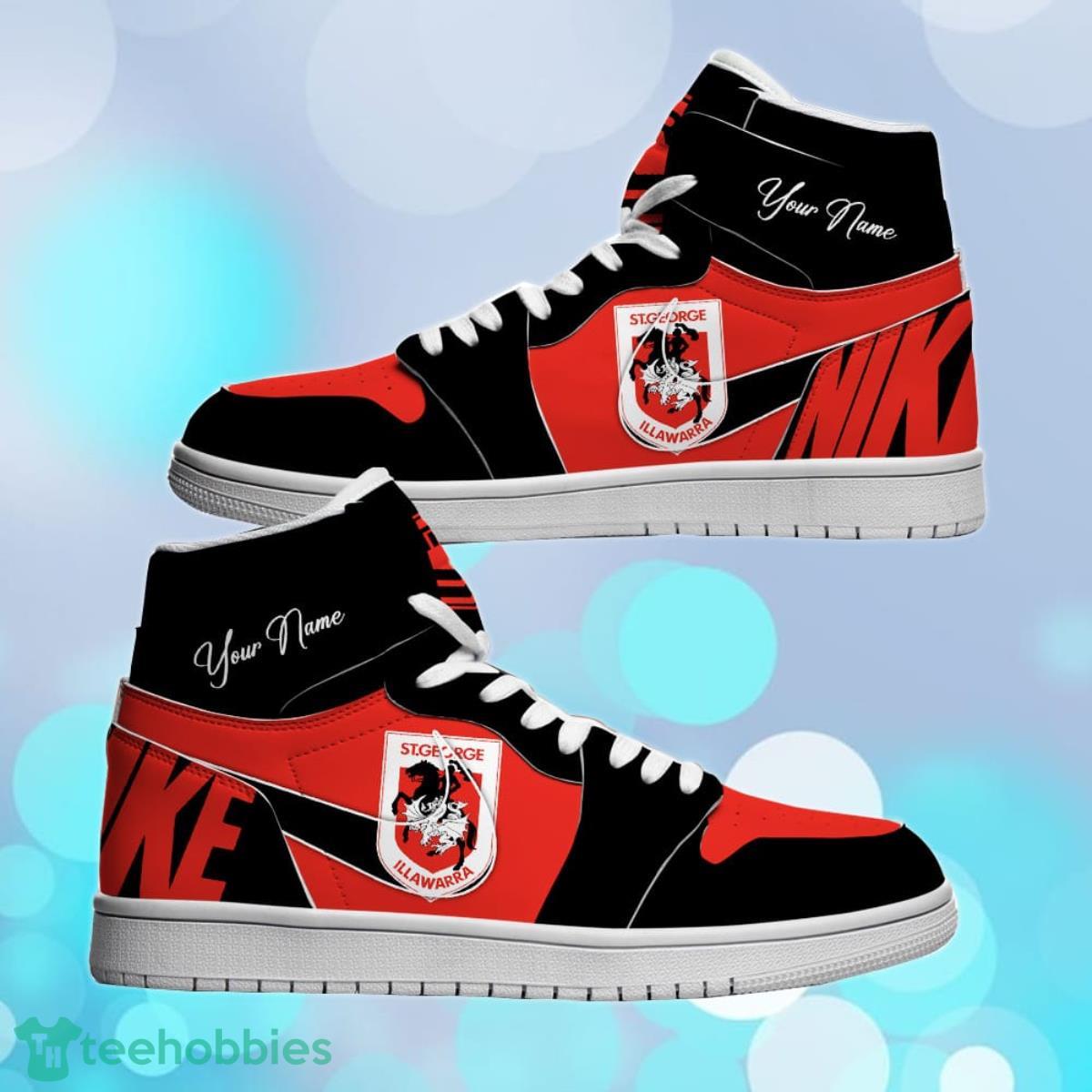 St. George Illawarra Dragons Custom Name NRL Air Jordan HighTop Best Gift For Fans Product Photo 2