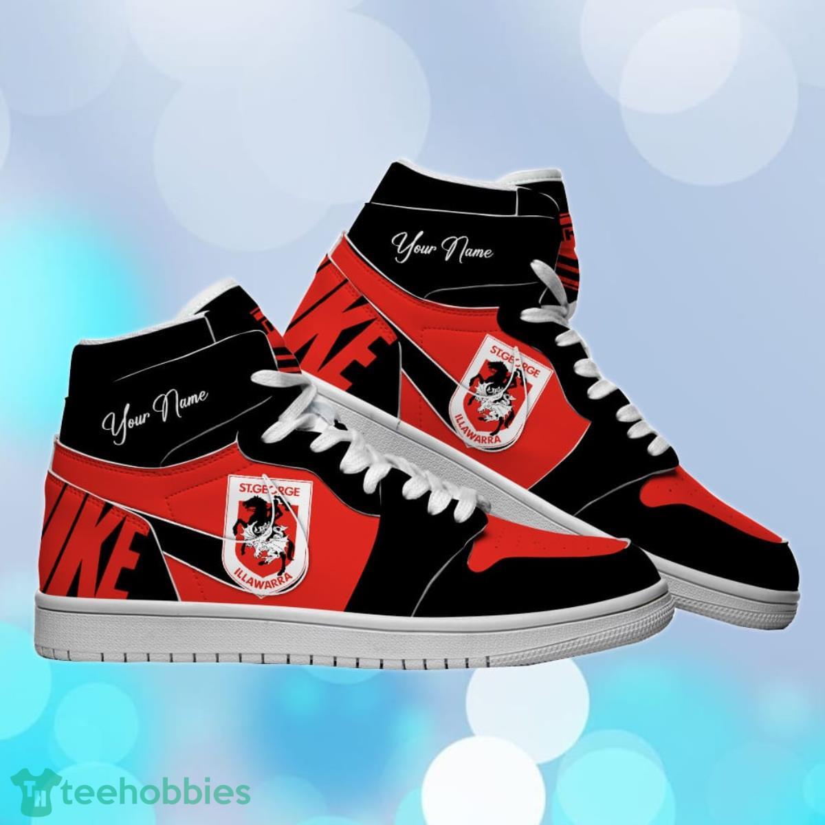 St. George Illawarra Dragons Custom Name NRL Air Jordan HighTop Best Gift For Fans Product Photo 1