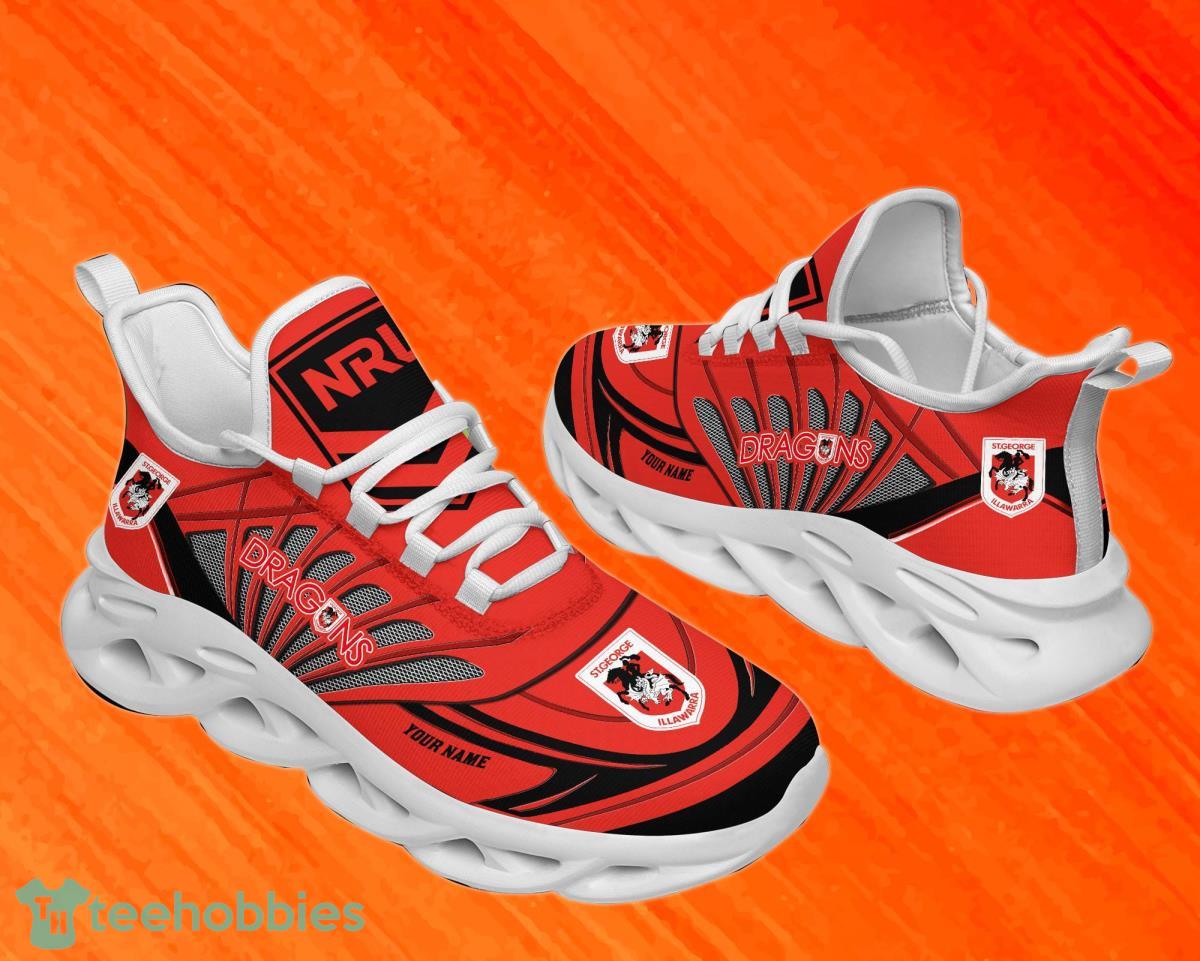 St. George Illawarra Dragons Custom Name NRL Max Soul Shoes Men And Women For Fans Product Photo 2