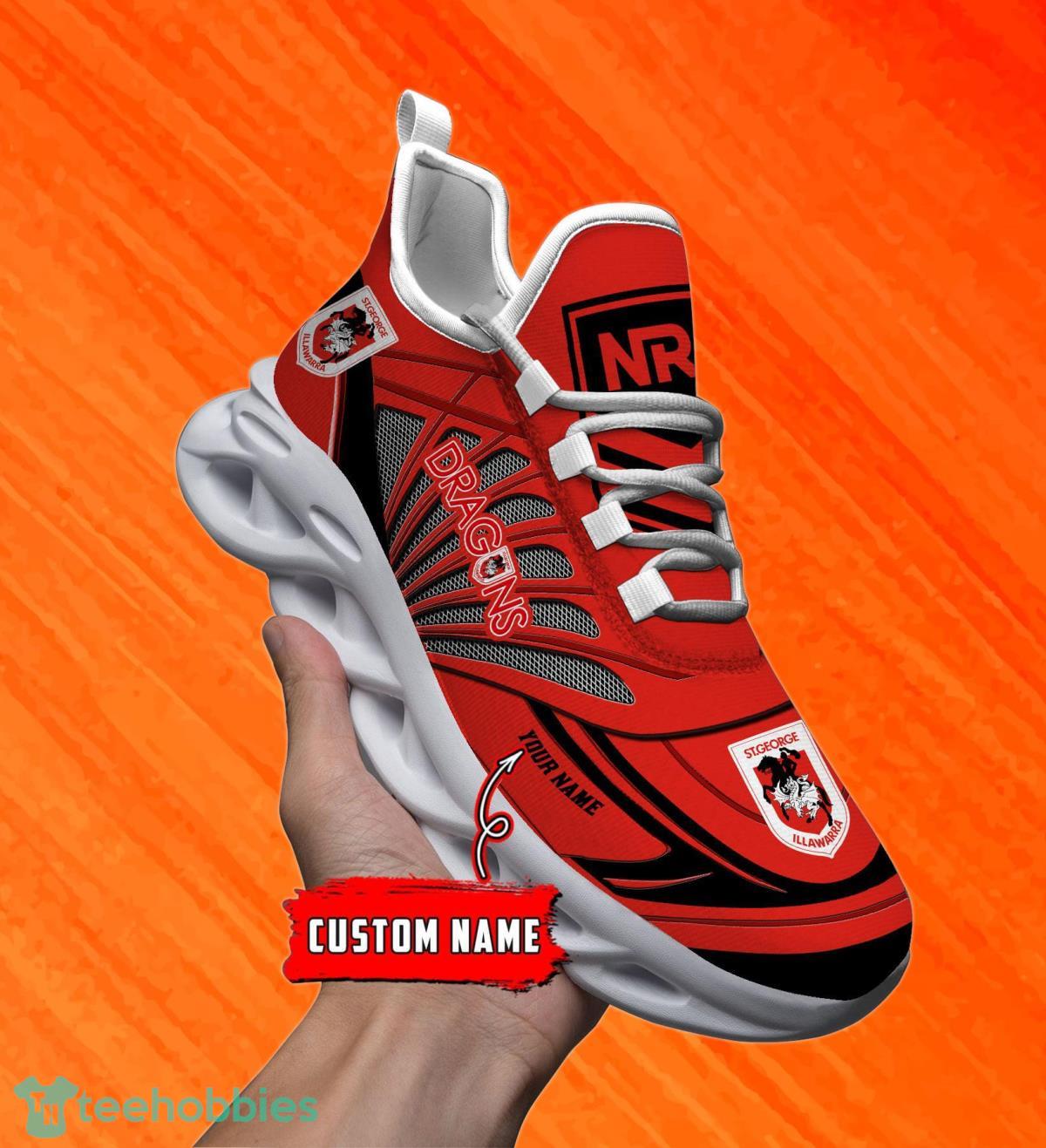 St. George Illawarra Dragons Custom Name NRL Max Soul Shoes Men And Women For Fans Product Photo 1