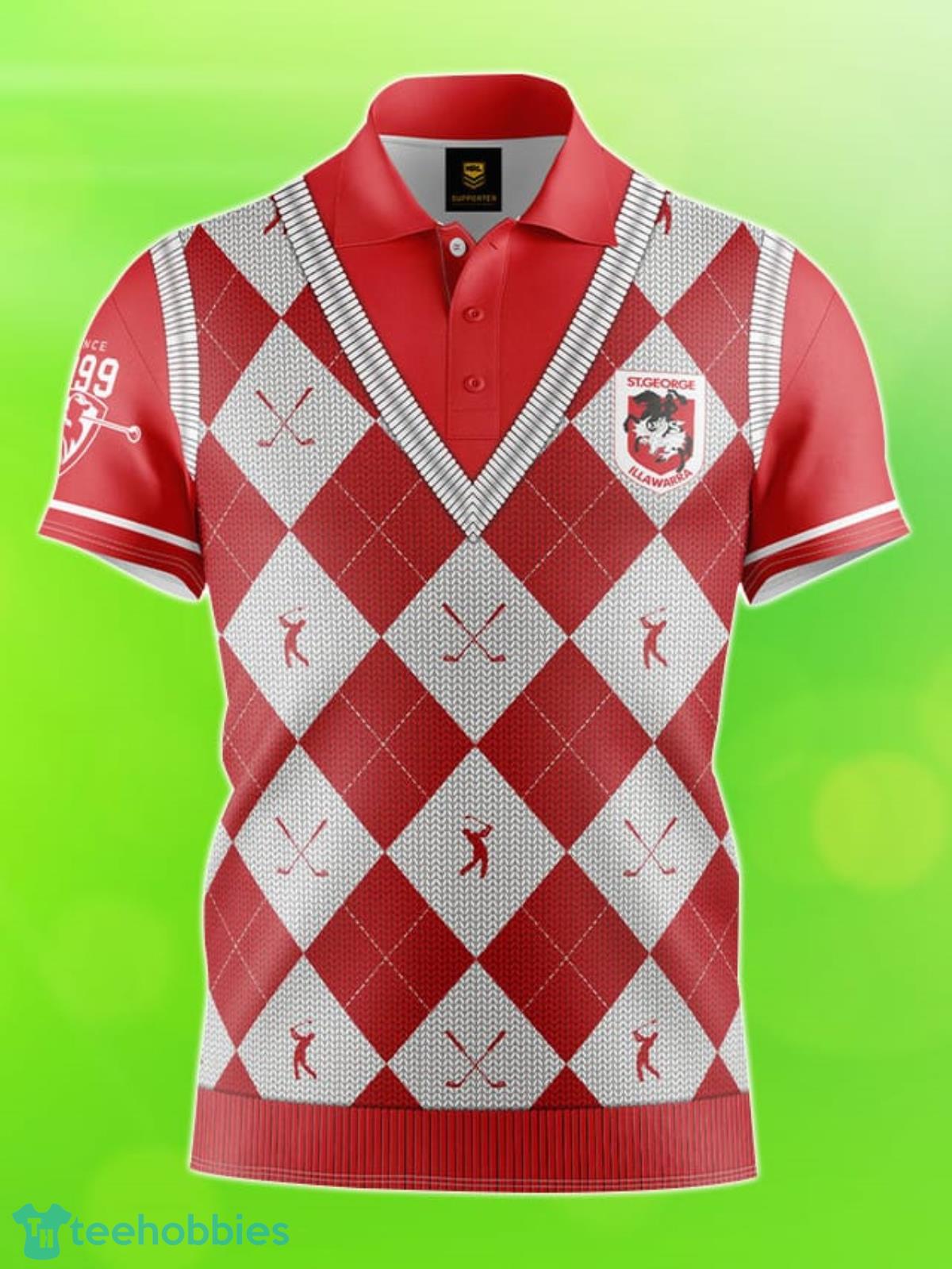 St. George Illawarra Dragons NRL Fairway Golf Polo Shirt Best Gift Men And Women For Fans Product Photo 1