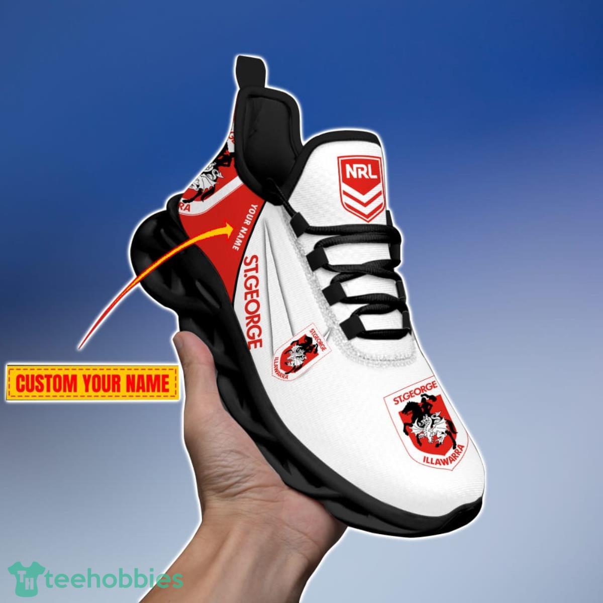 St George Illawarra Dragons Personalized Name NRL Max Soul Shoes Gift Fans Product Photo 1