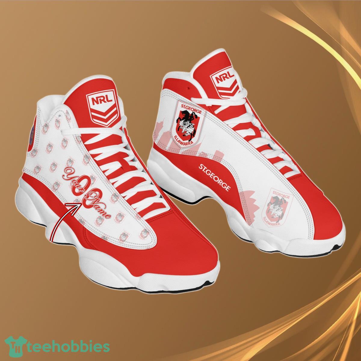 St. George Illawarra Dragons Personalzied Name NRL Air Jordan 13 Shoes Best Gift Fans Product Photo 1