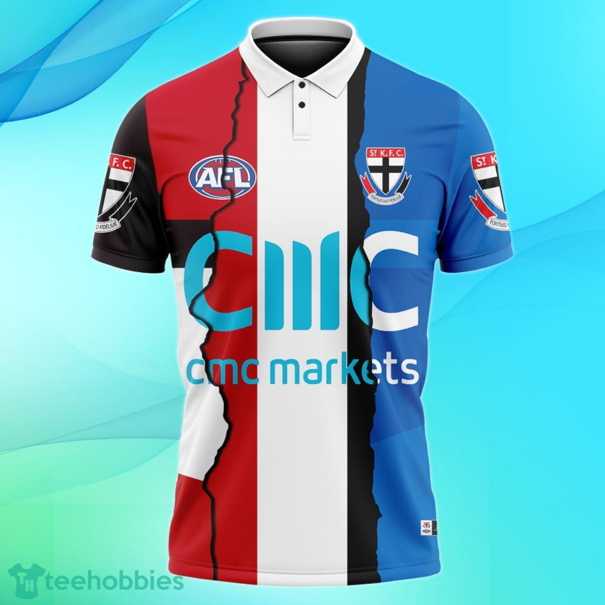 St. Kilda Saints Personalized Name & Number AFL Polo Shirt Best Gift For Fans Product Photo 2