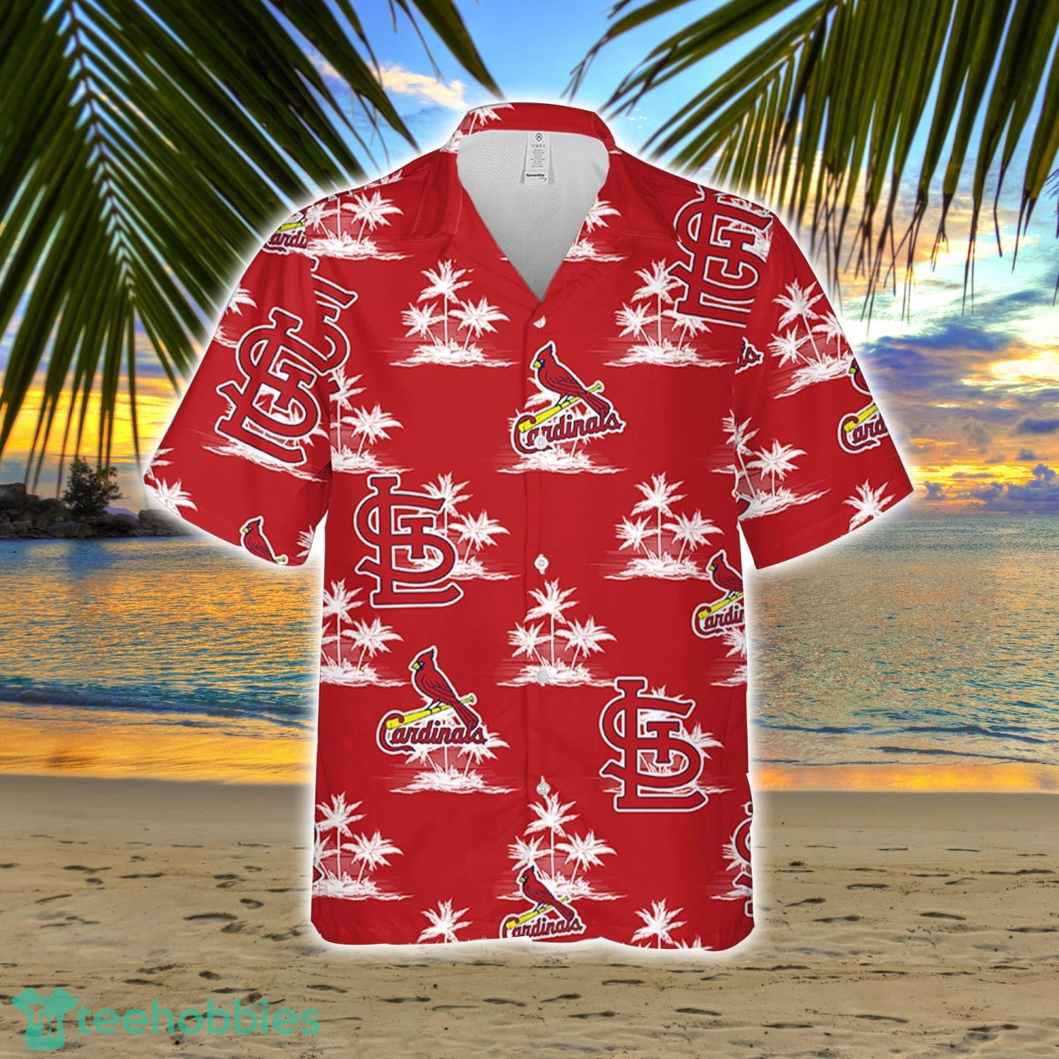 St. Louis Cardinal Baseball Coconut Island Pattern Hawaiian Shirt And Shorts Summer Gift Product Photo 2
