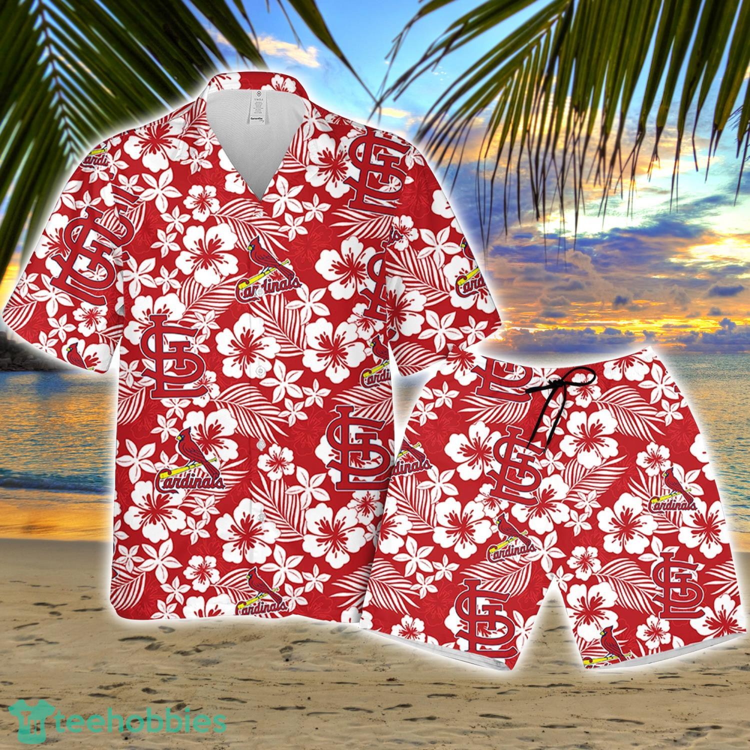 St Louis Cardinals Hawaiian Shirt Tropical Red Flower, Cardinals