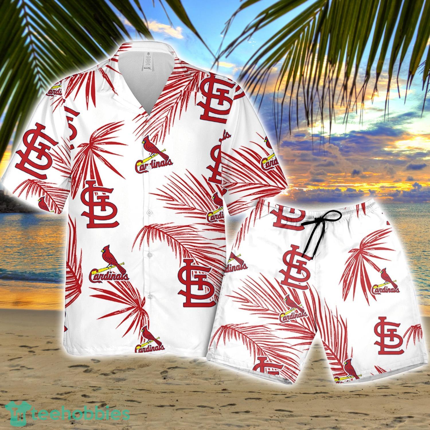 St Louis Cardinals Hawaiian Shirt Palm Leaf St Louis Cardinals