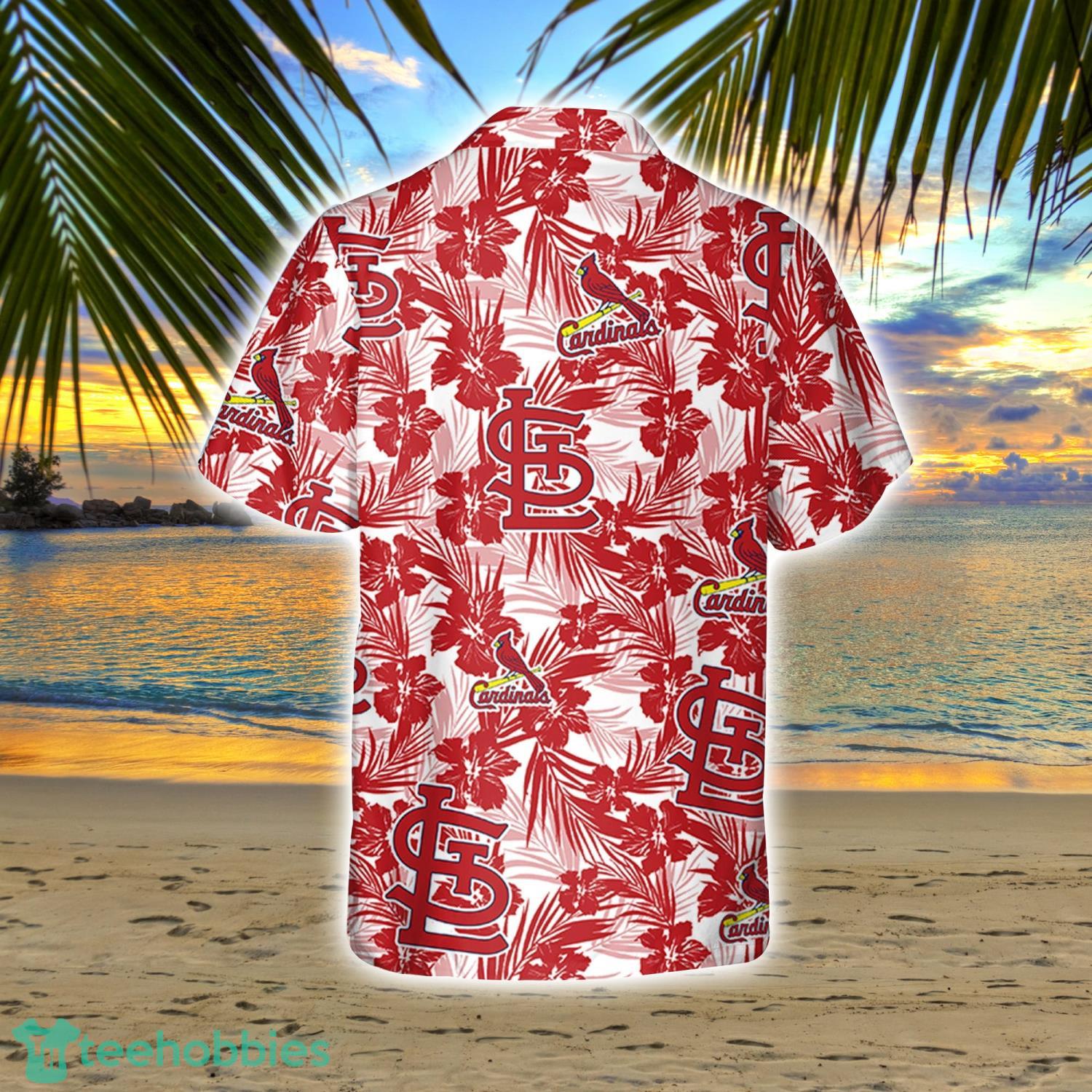 St. Louis Cardinals Tropical Flower Short Sleeve Cute Summer Gift