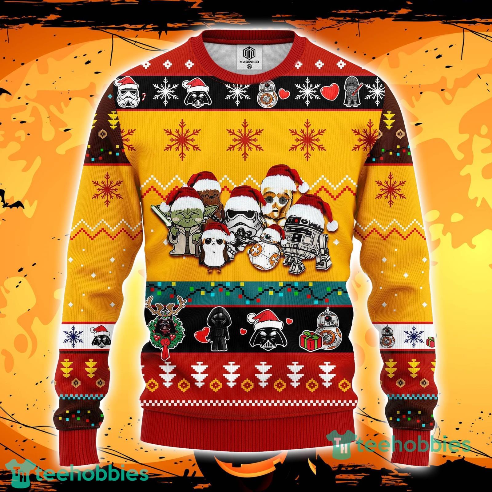 Star Wars Cute Ugly Christmas Sweater Yellow 2 Amazing Gift Men And Women Christmas Gift Product Photo 1