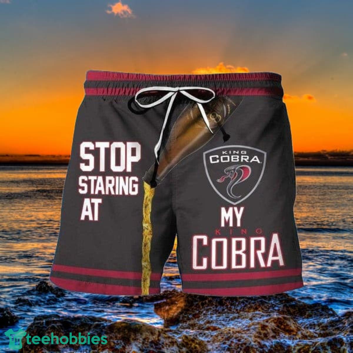 Stop Staring At My King Cobra Beer Hawaii Shorts Special Gift Men Women Product Photo 1