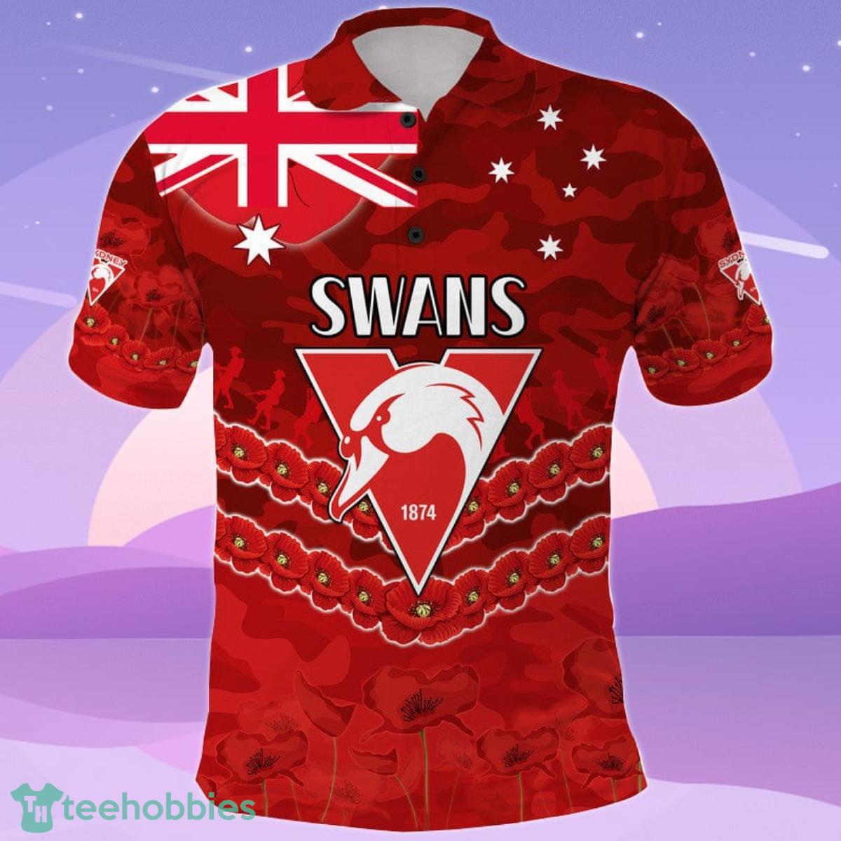 Swans Football ANZAC Polo Shirt Lest We Forget Product Photo 1