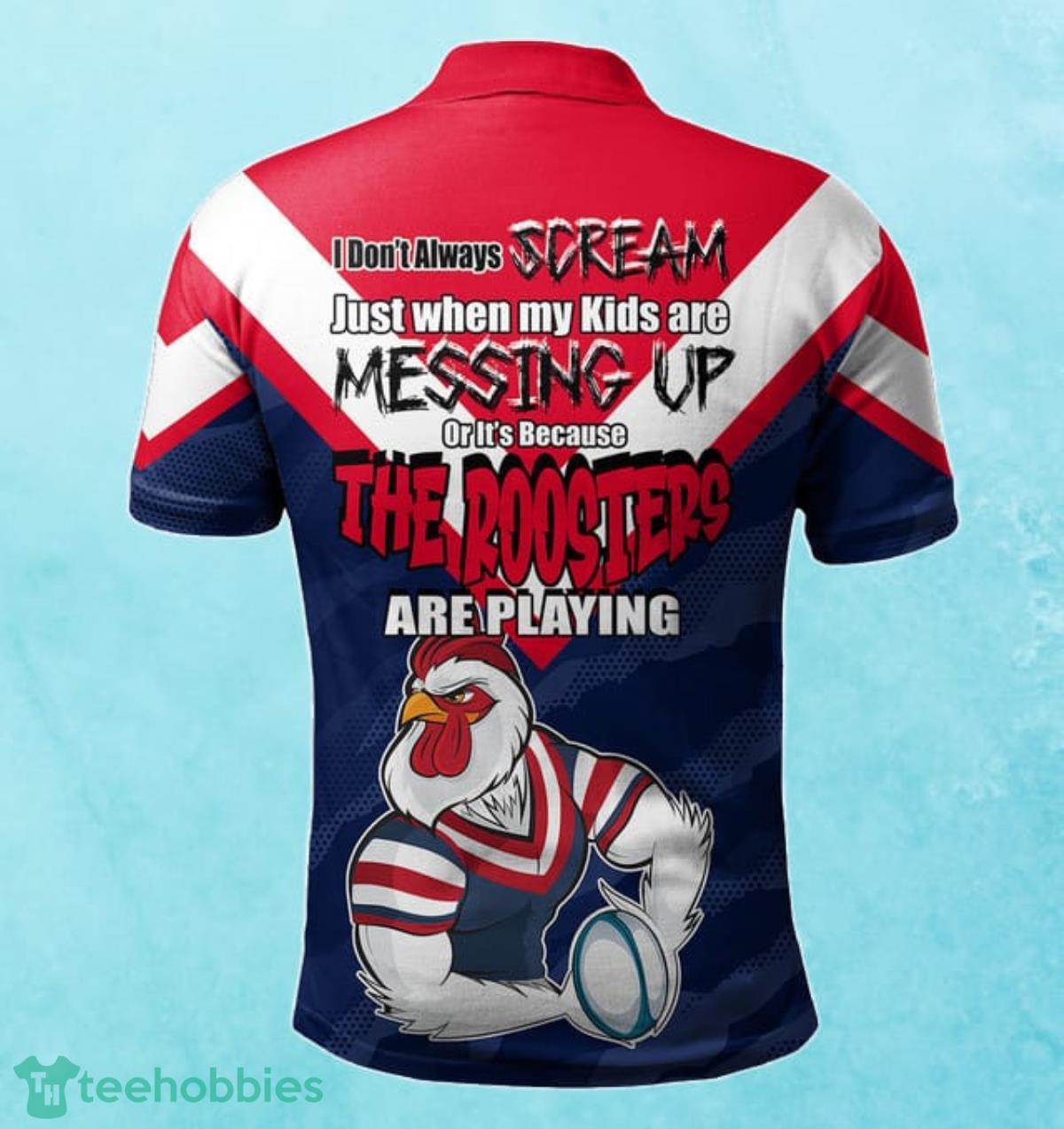 Sydney Roosters Custom Name Father’s Day NRL Custom Polo Shirt Best Gift For Fans Product Photo 2