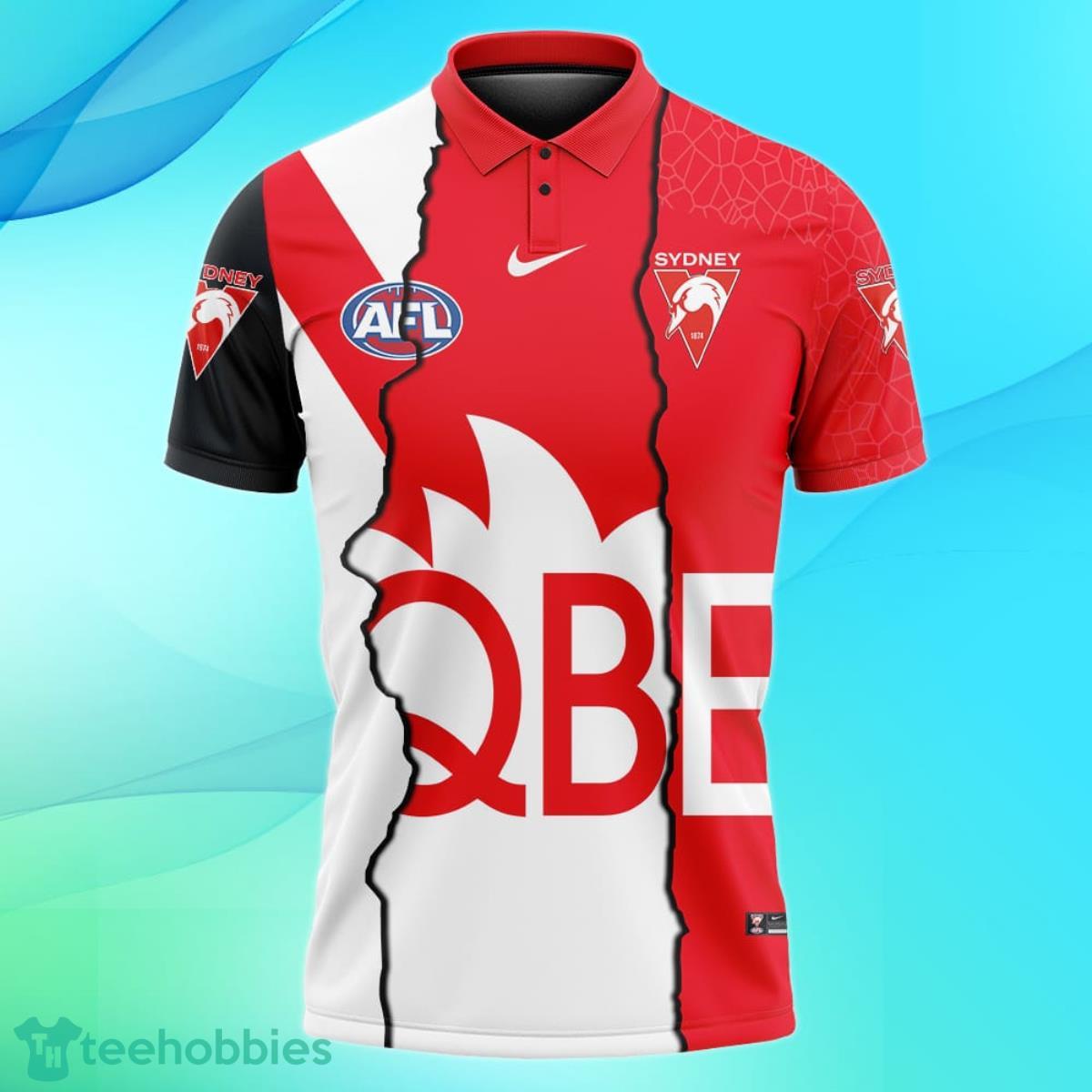 Sydney Swans Personalized Name & Number AFL Polo Shirt Best Gift For Fans Product Photo 2