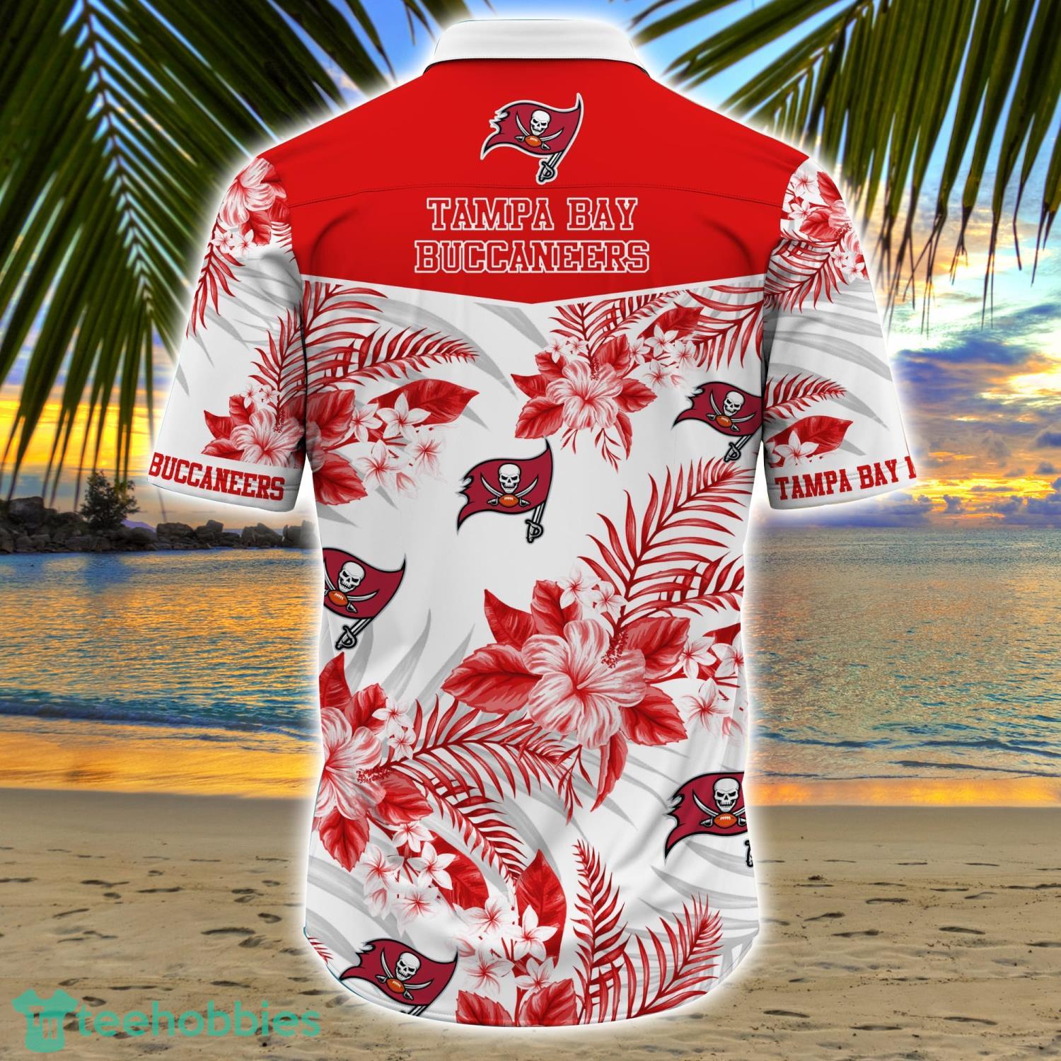 Tampa Bay Buccaneers The Sun And Beach Over Print Hawaiian Shirt And Beach  Short